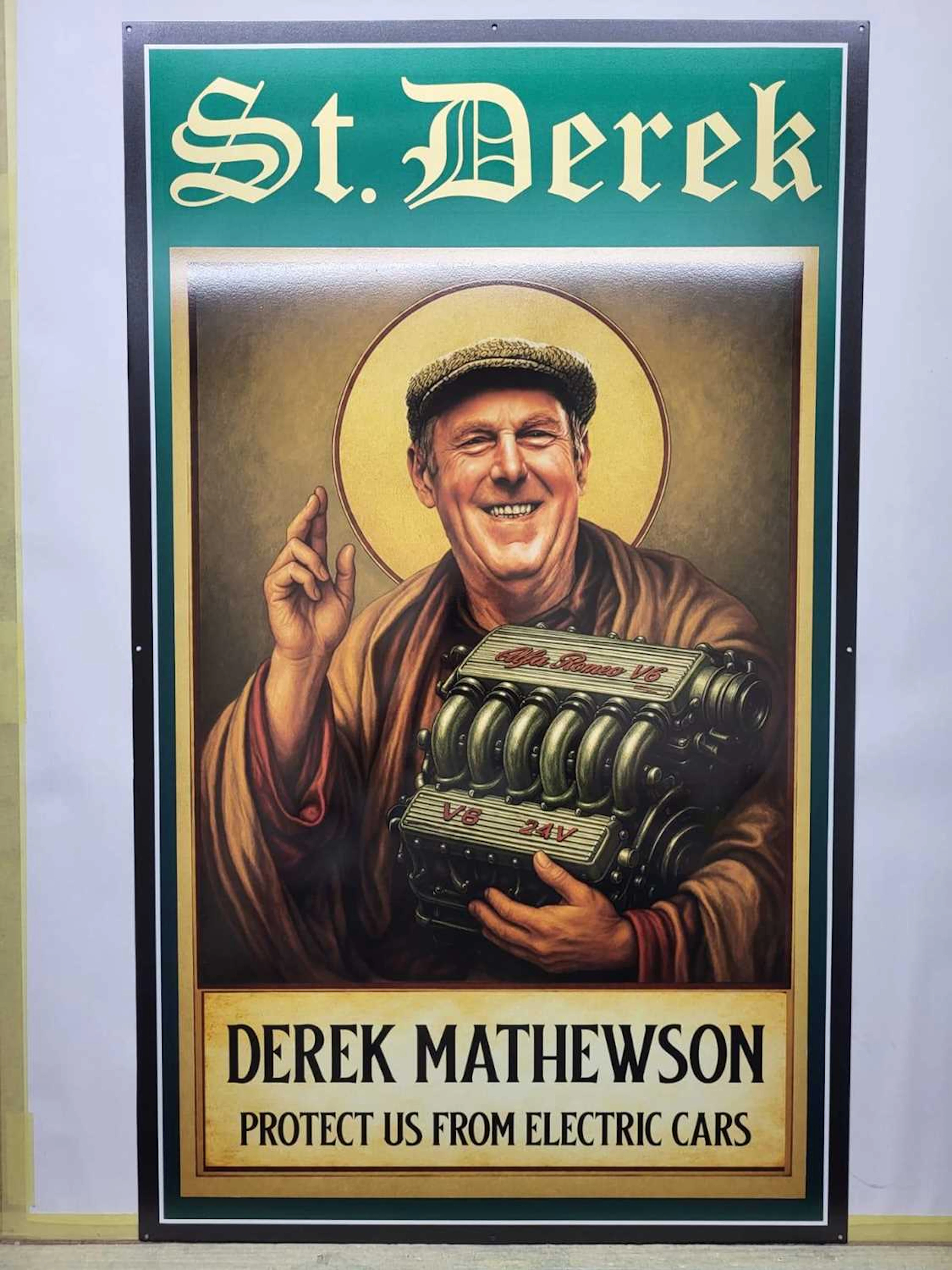 METAL St DEREK SIGN 25" X 42"