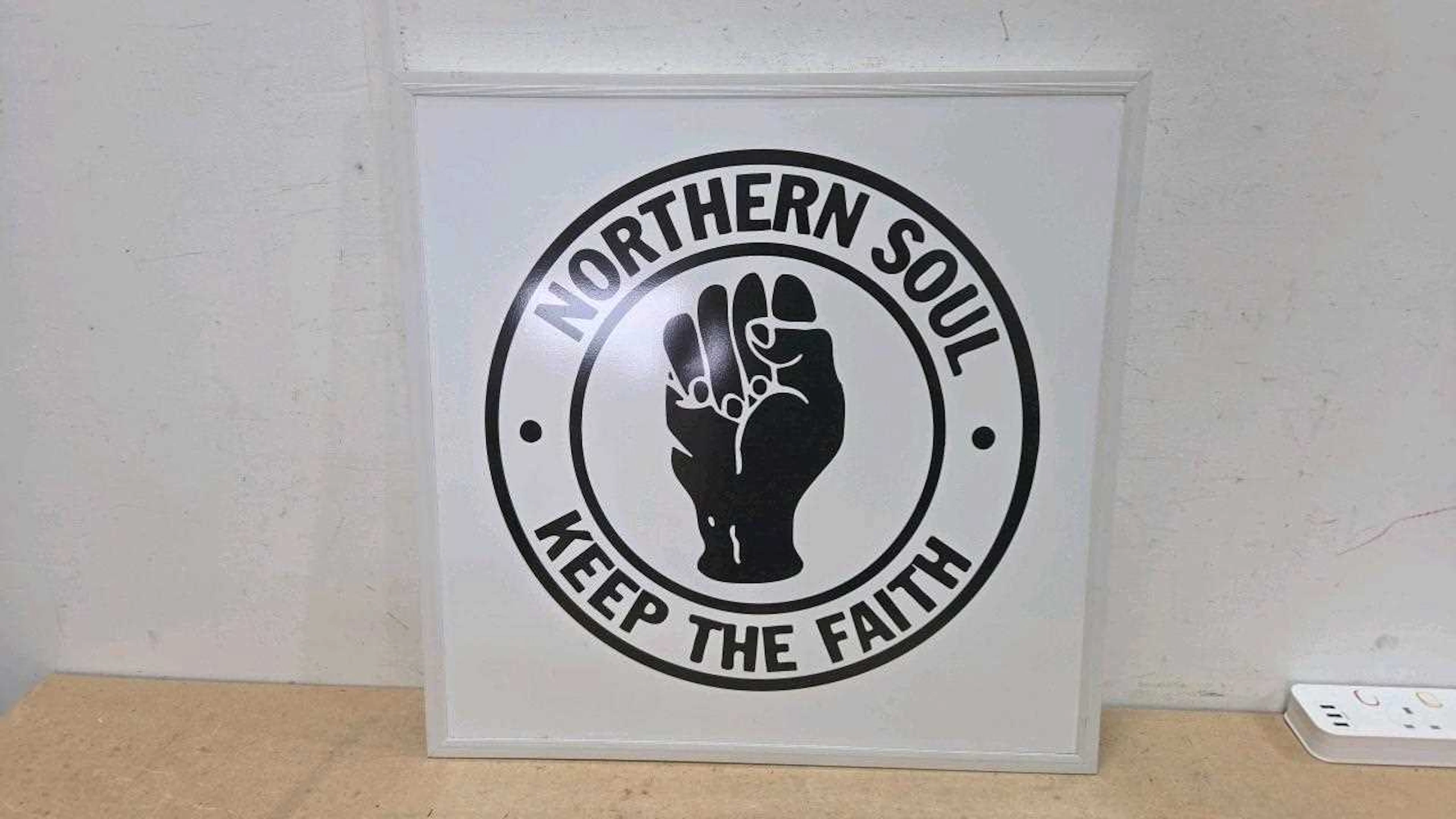 NORTHERN SOUL ILLUMINATED SIGN 24" X 24"