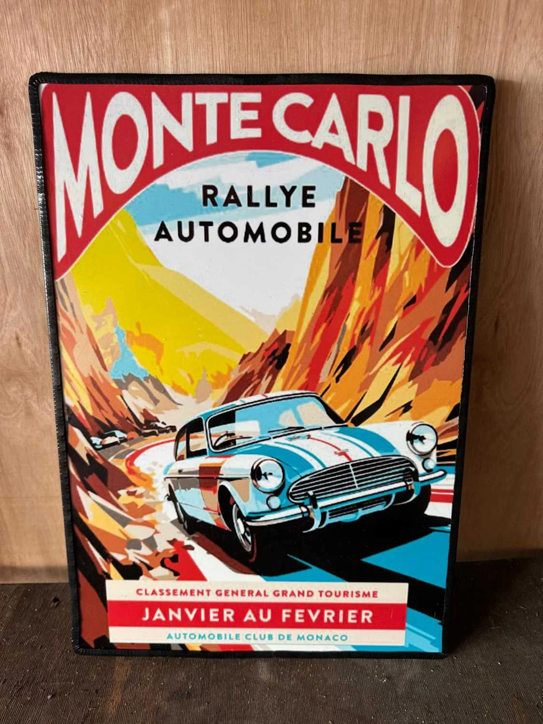 MONTE CARLO REPRO METAL SIGN 23" X 16"