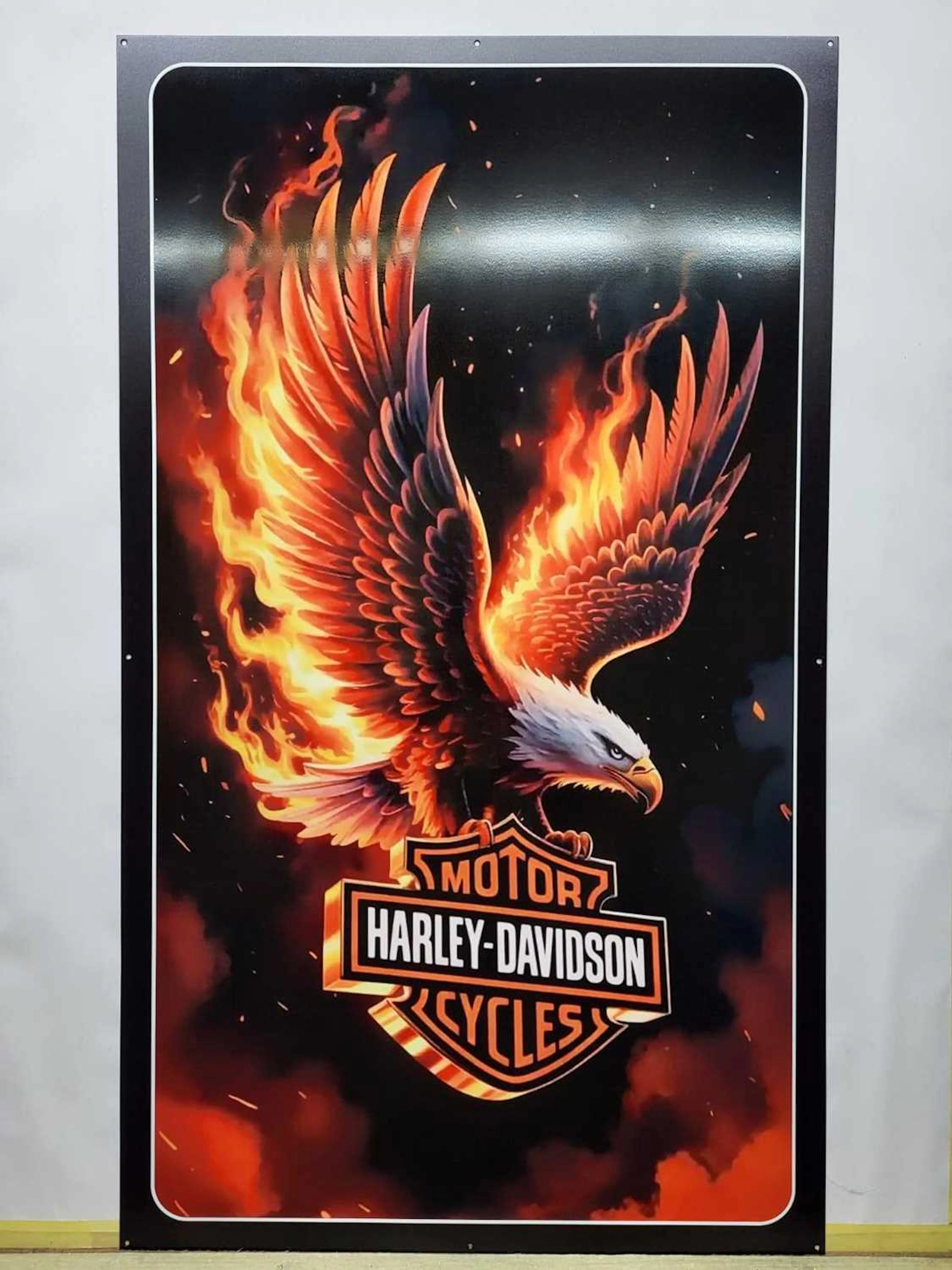 METAL HARLEY DAVIDSON MOTOR CYCLES SIGN 24" X 41"