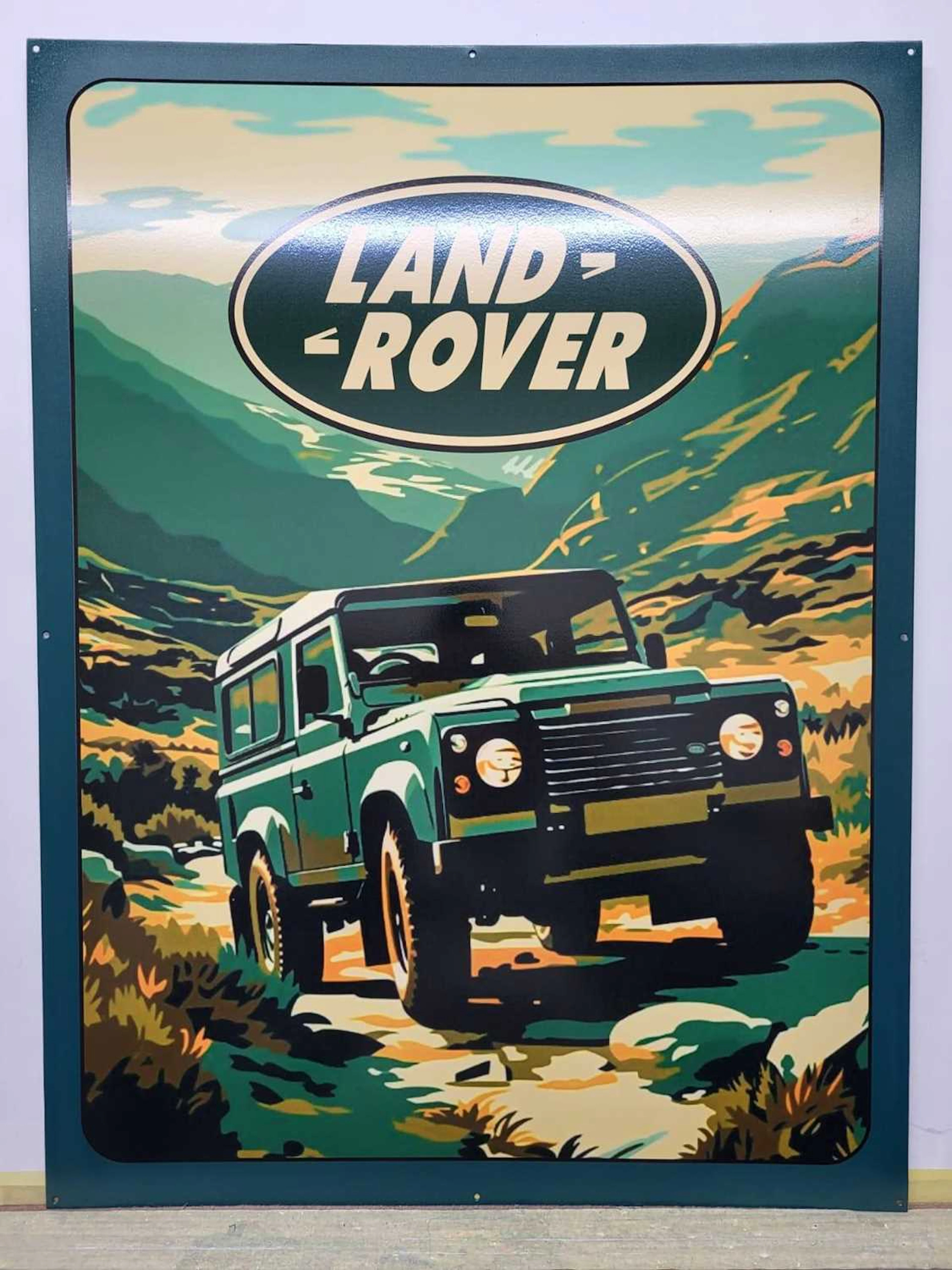 METAL LAND ROVER SIGN 24" X 32"