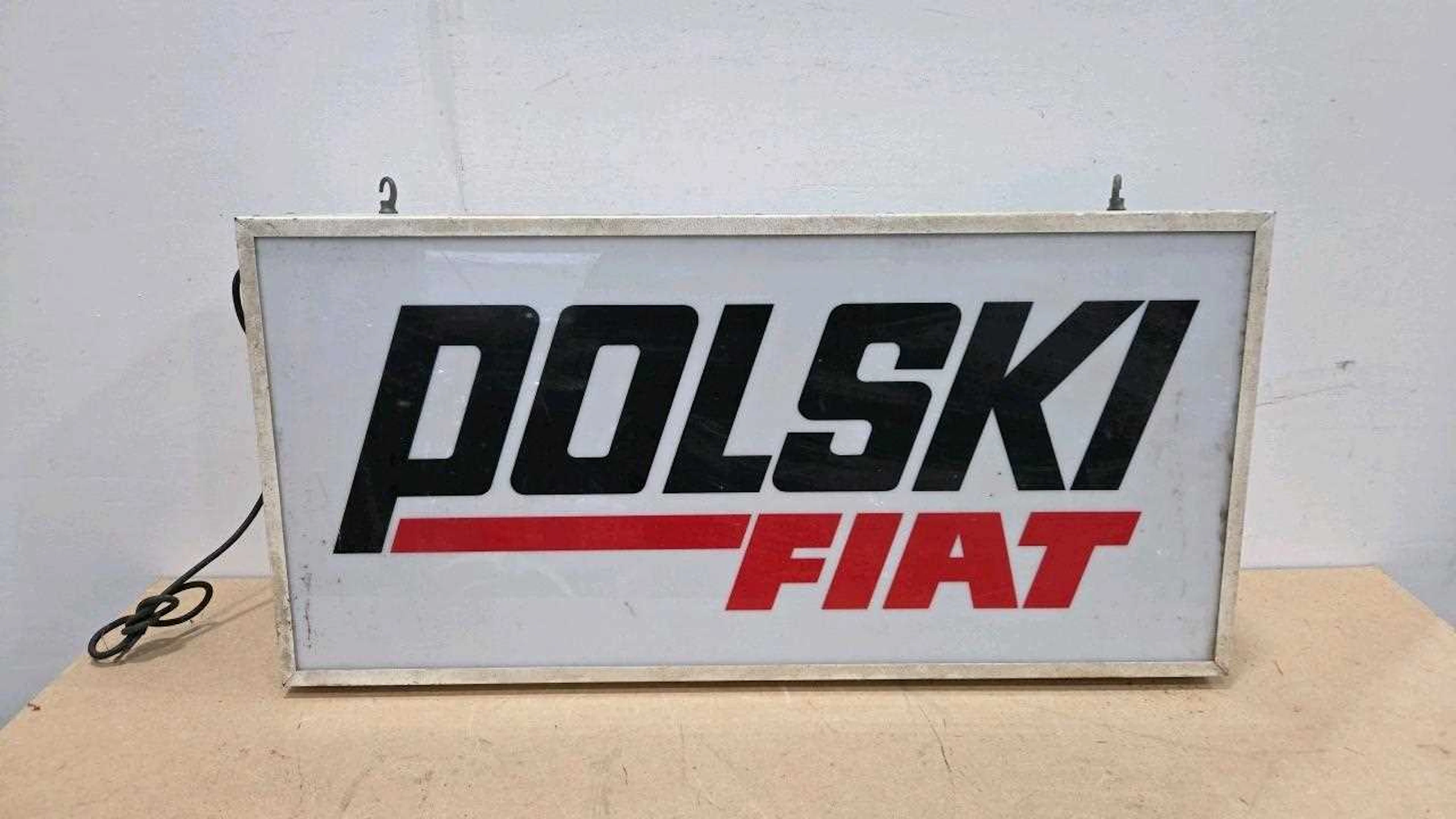 POLSKI FIAT ILLUMINATED SIGN 36" X 18"