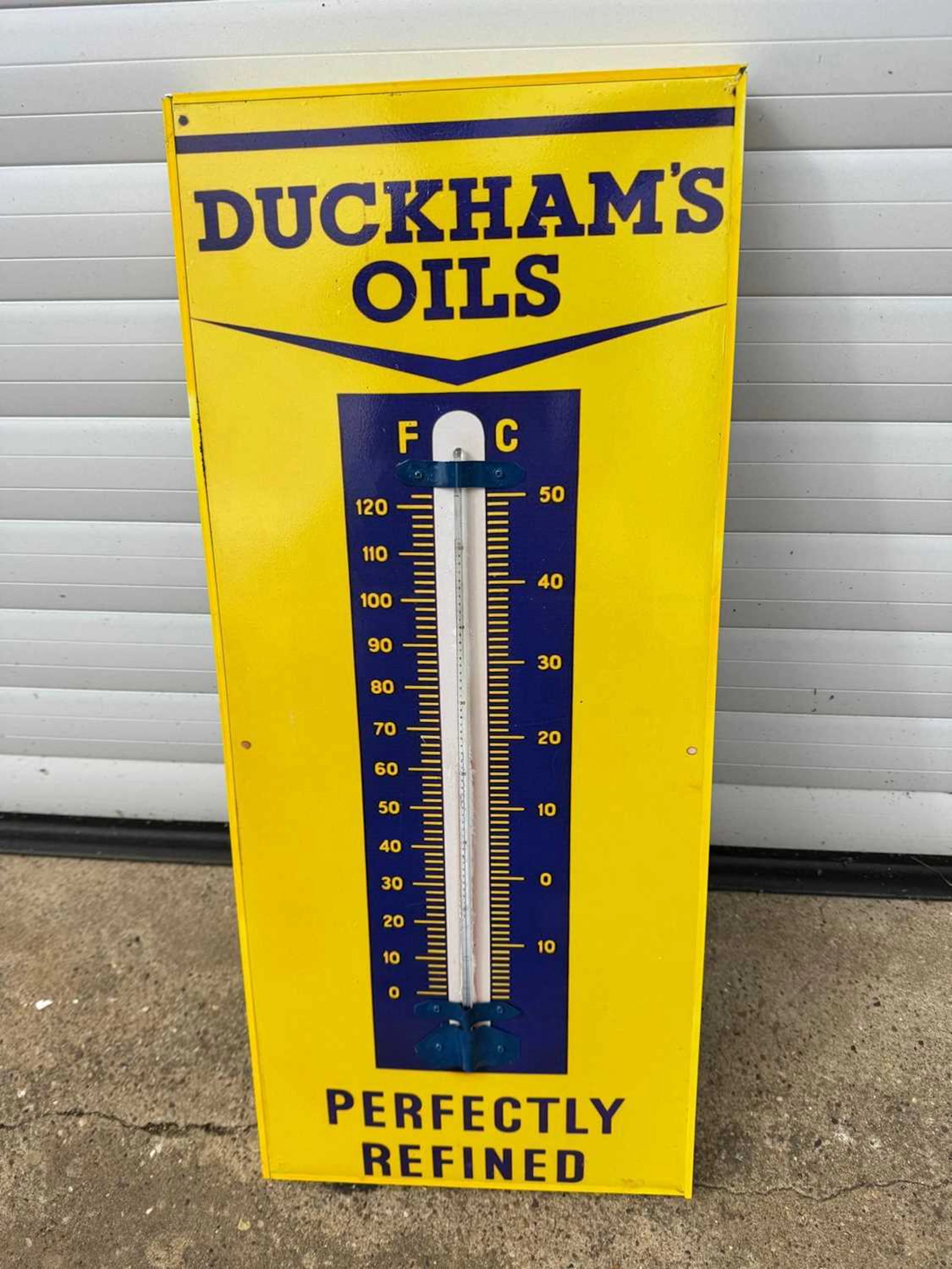 DUCKHAM'S OILS REPRO THERMOMETER 27" X 12"
