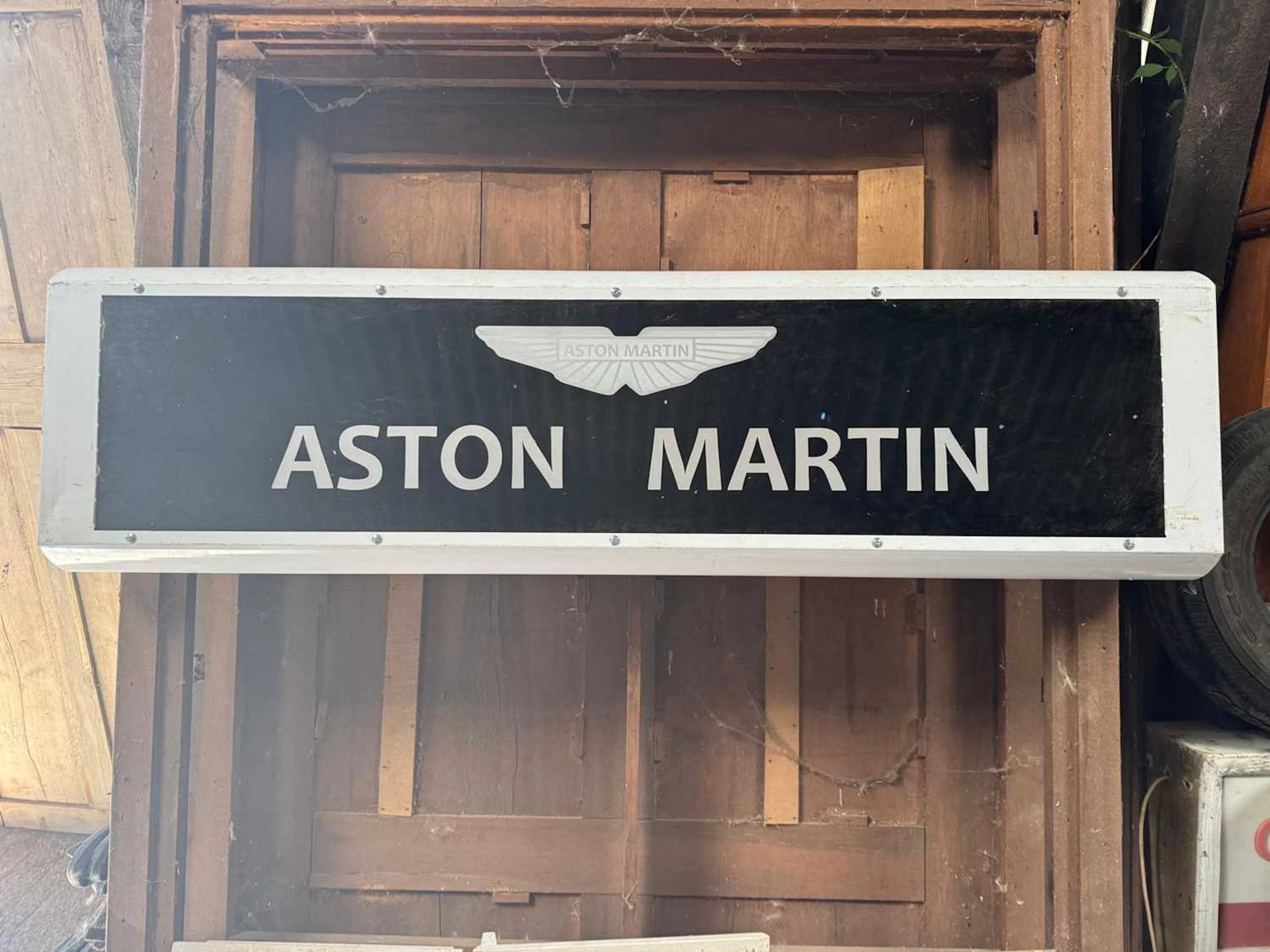 ASTON MARTIN LIGHT UP SIGN 49" X 14"