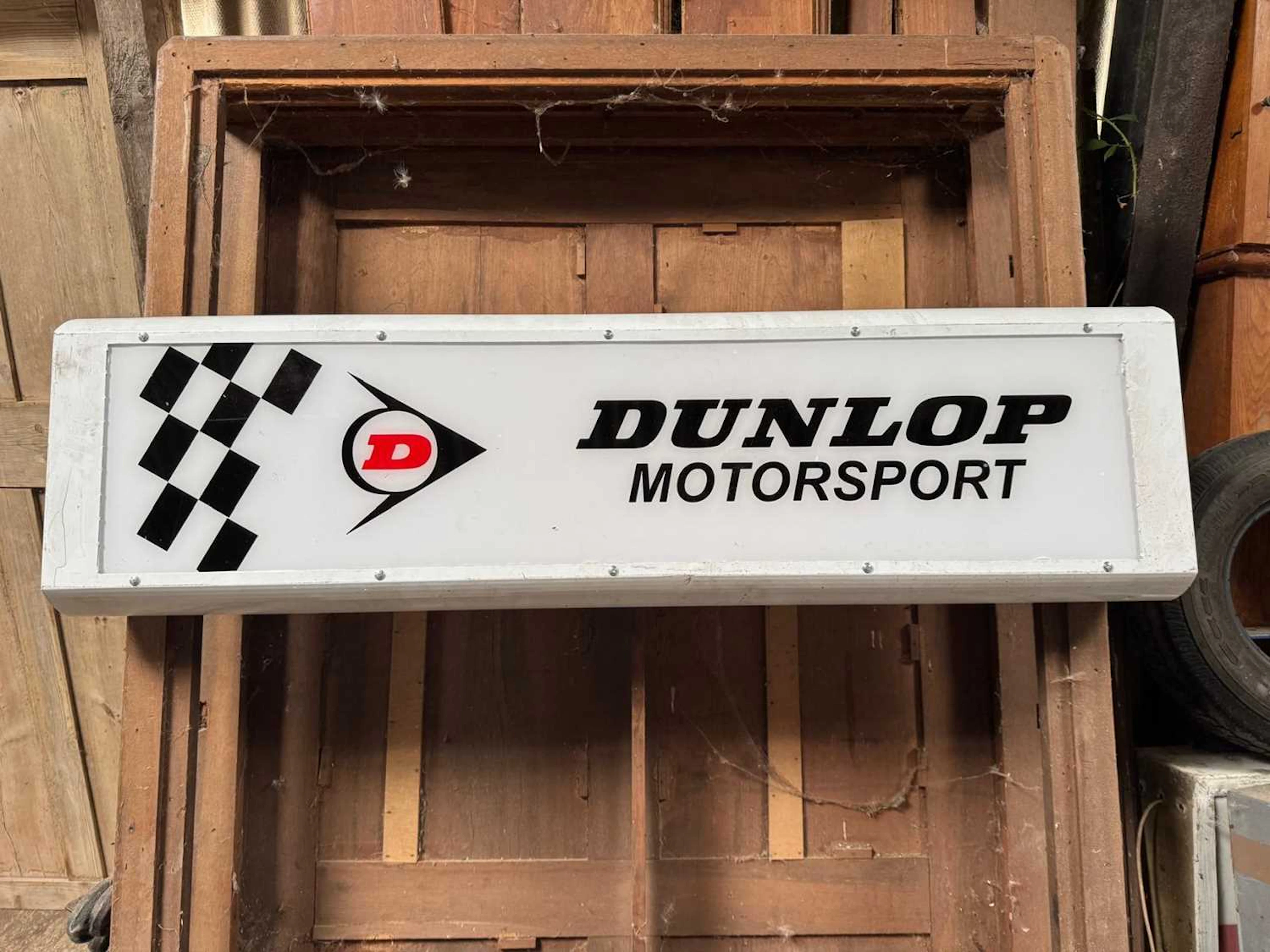 DUNLOP MOTOR SPORT LIGHT UP SIGN 49" X 12"