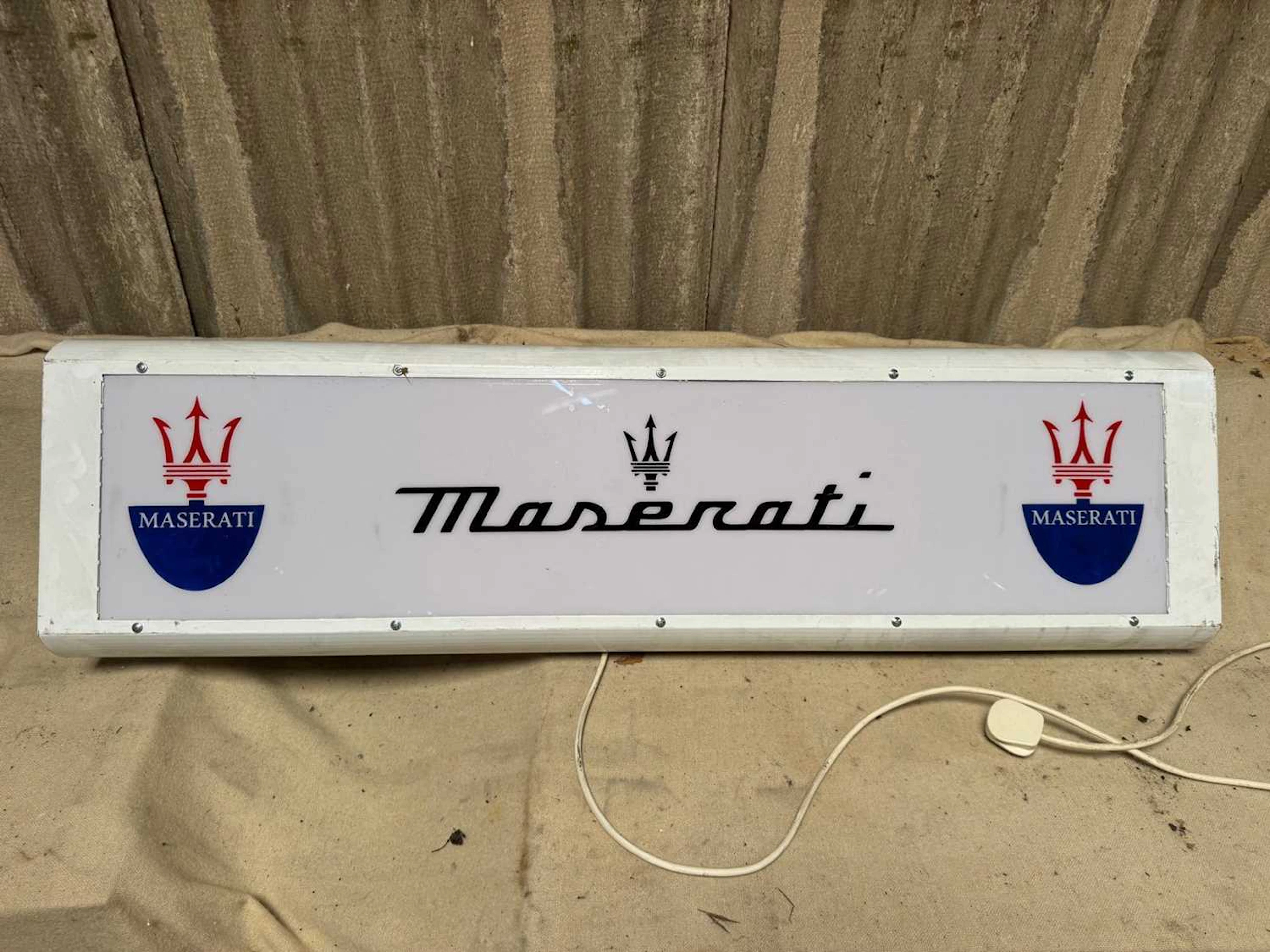 MASERATI LIGHT UP SIGN 49" X 12"