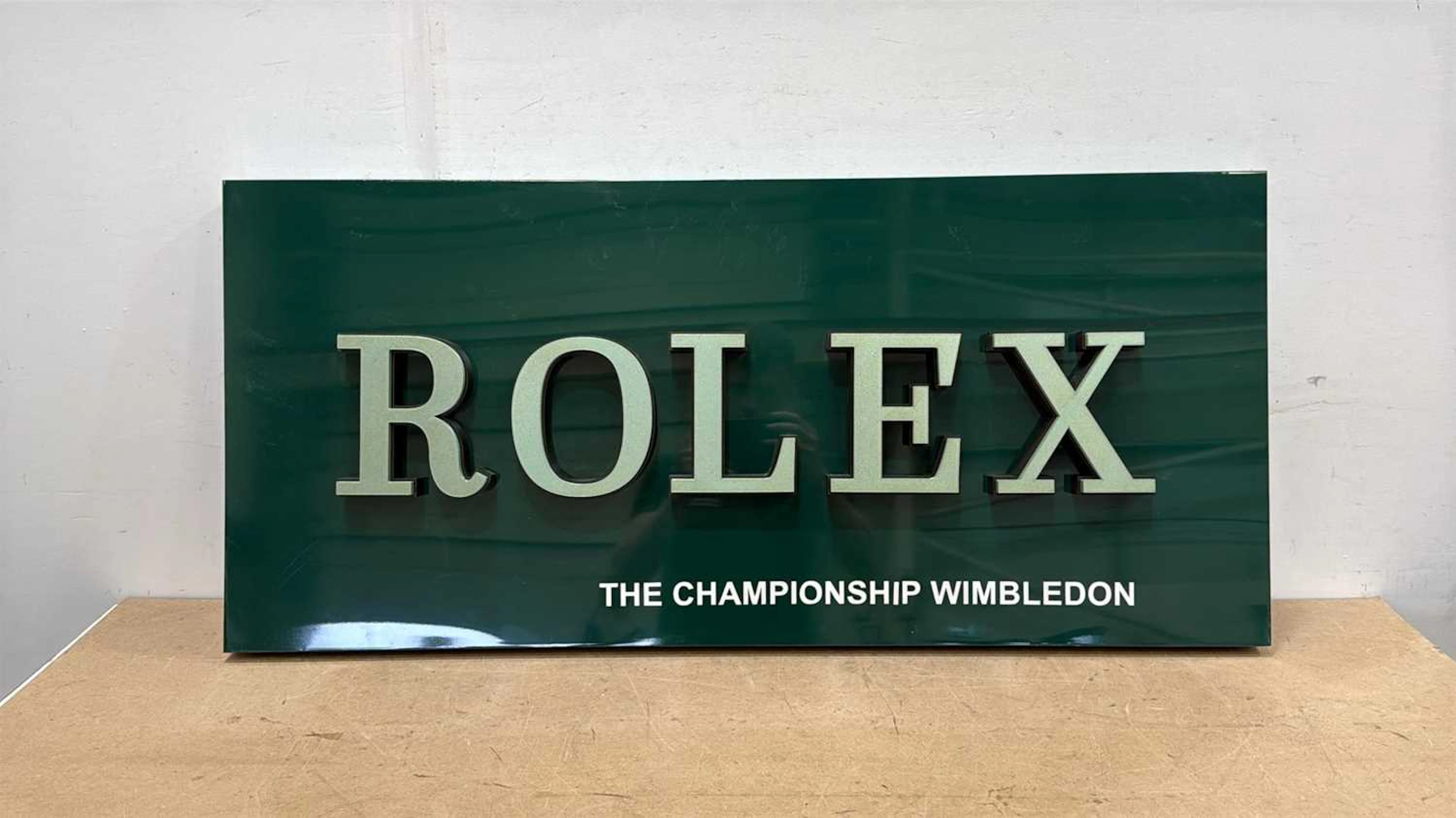ROLEX STYLE WIMBLEDON SIGN 45" X 20"