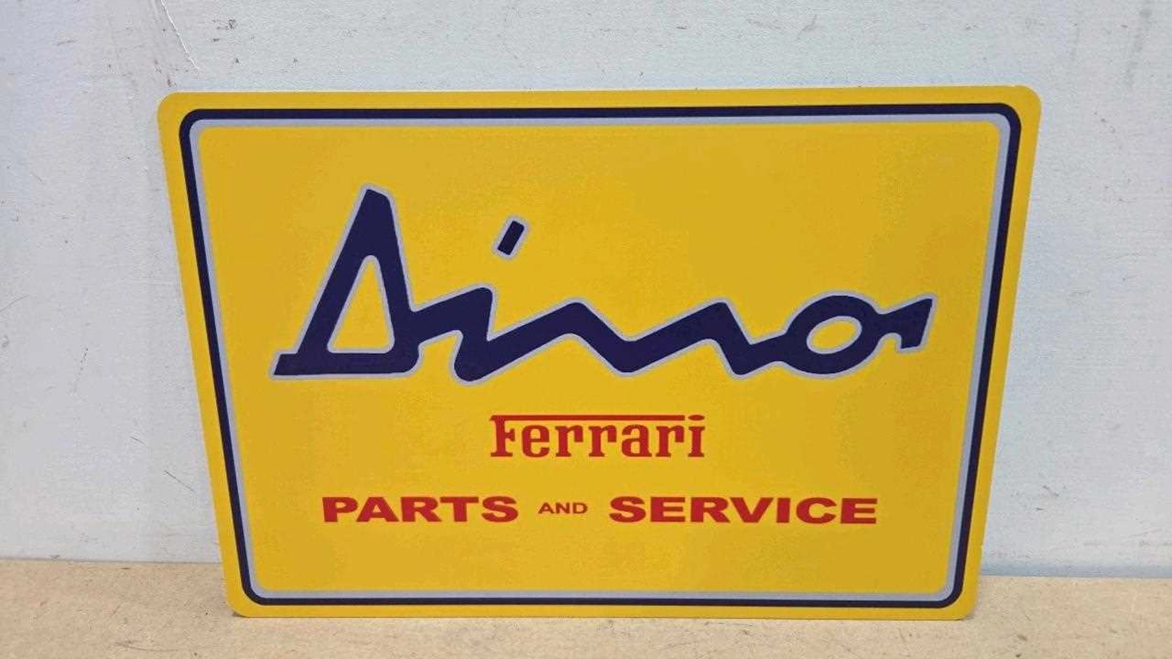 FERRARI DINO REPRO PRINTED SIGN 21" X 14"