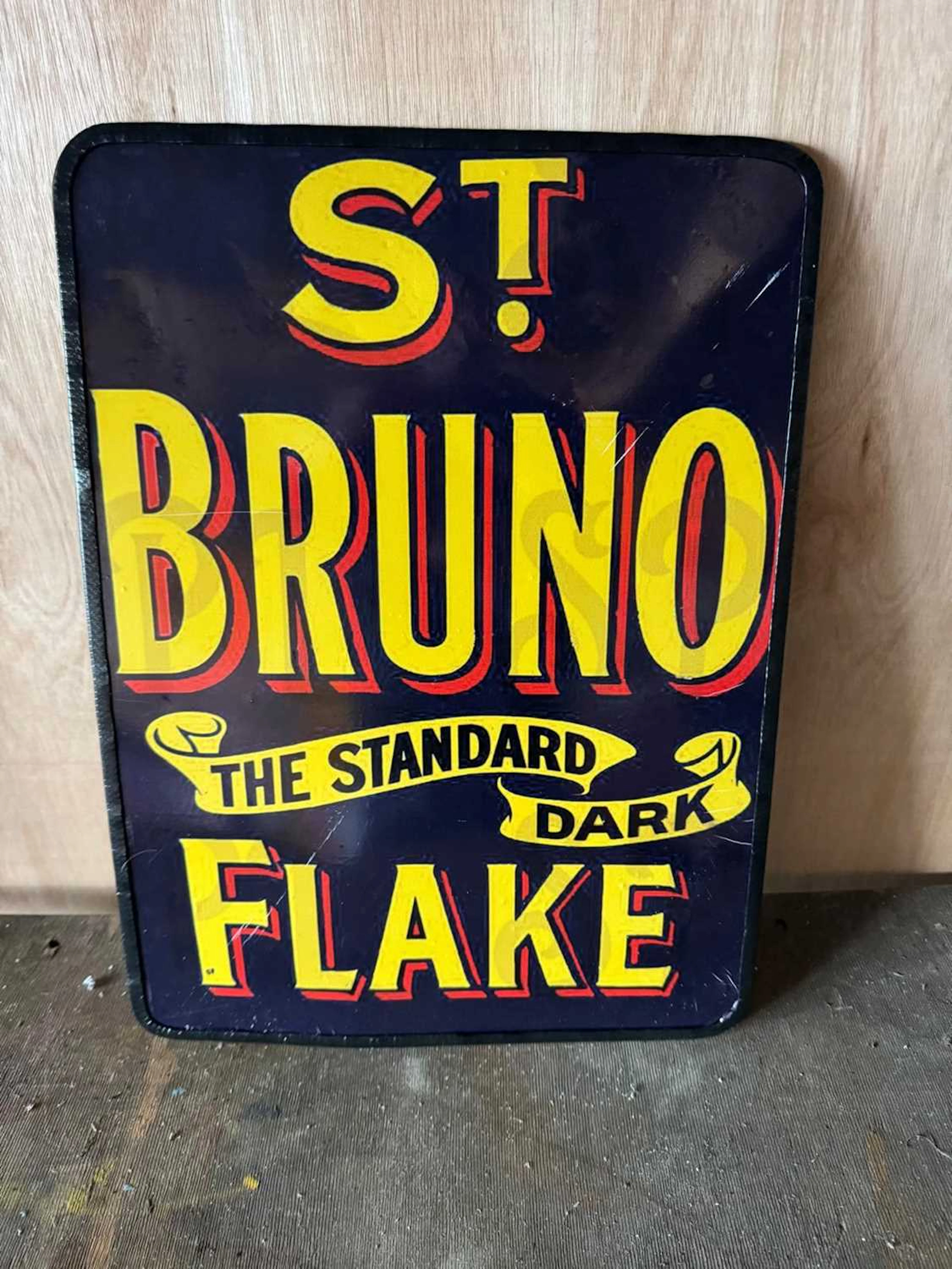 ST BRUNO FLAKE RERPO PLASTIC SIGN 20" X 15"