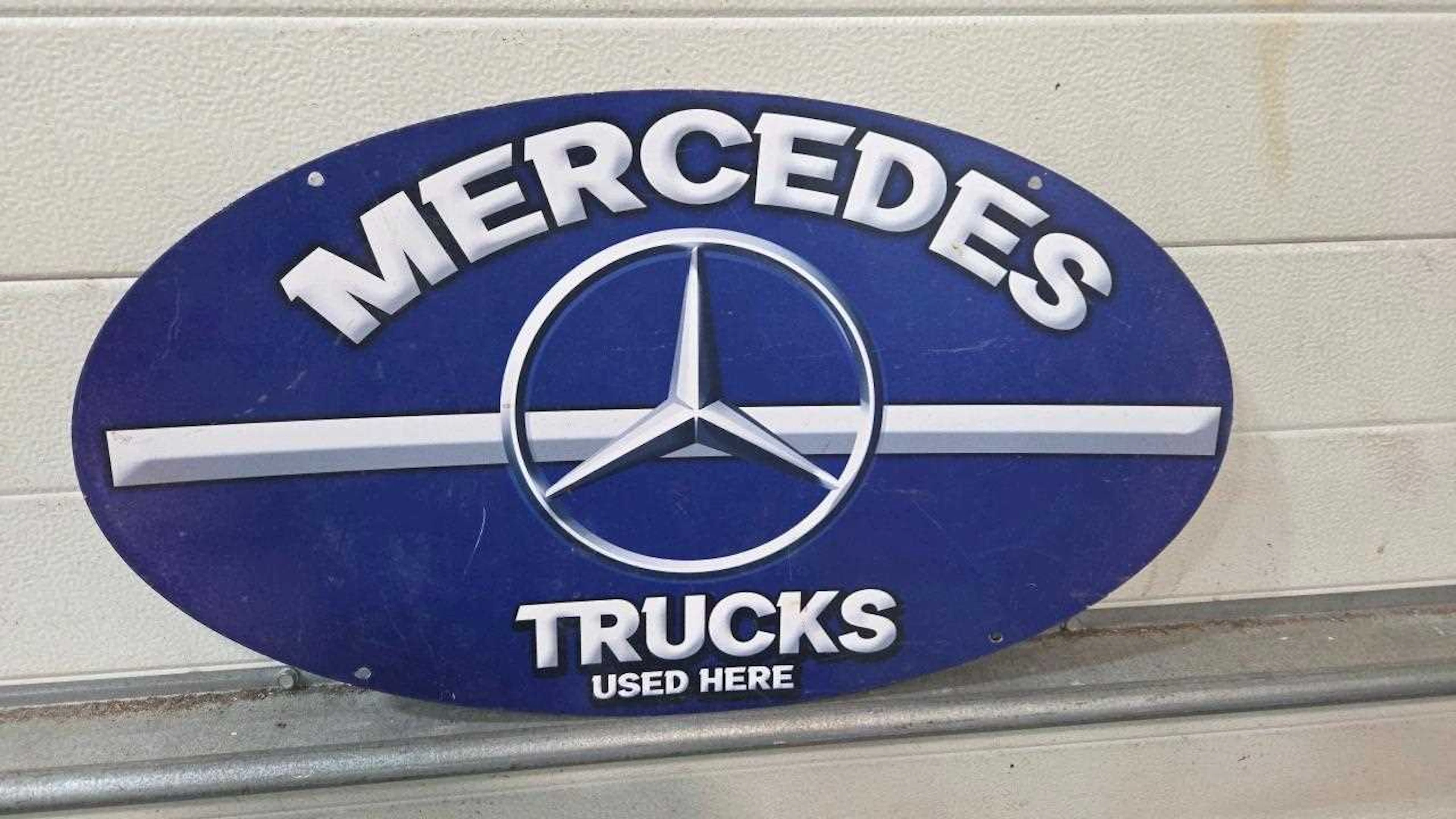 MERCEDES TRUCKS , DOUBLE SIDED SIGN 24" X 14"