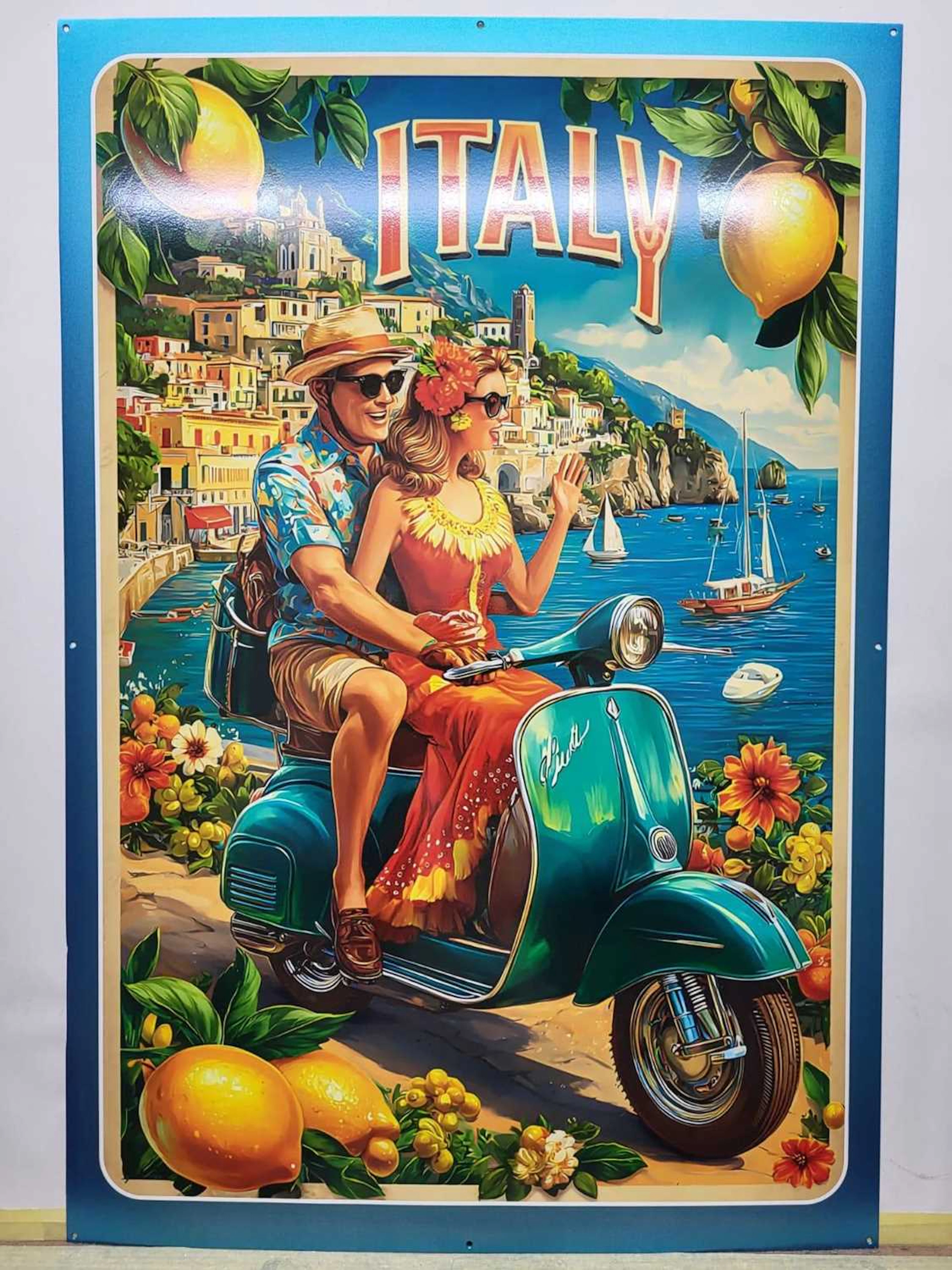 METAL ITALY VESPA SIGN 24" X 36"