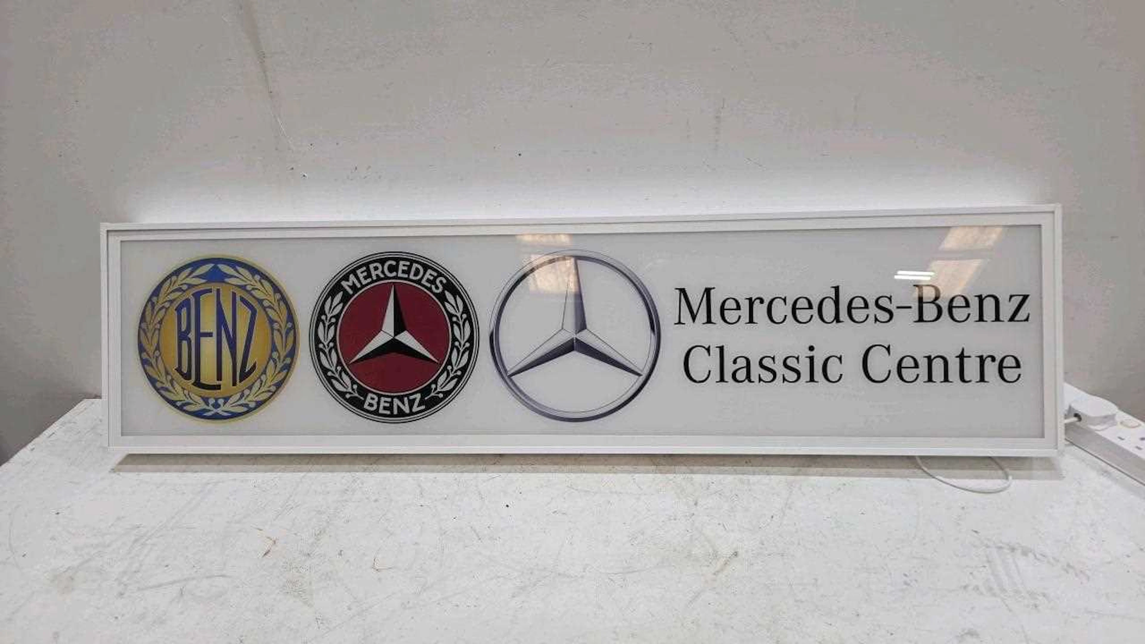 MERCEDES BENZ ILLUMINATED SIGN 47" X 12"