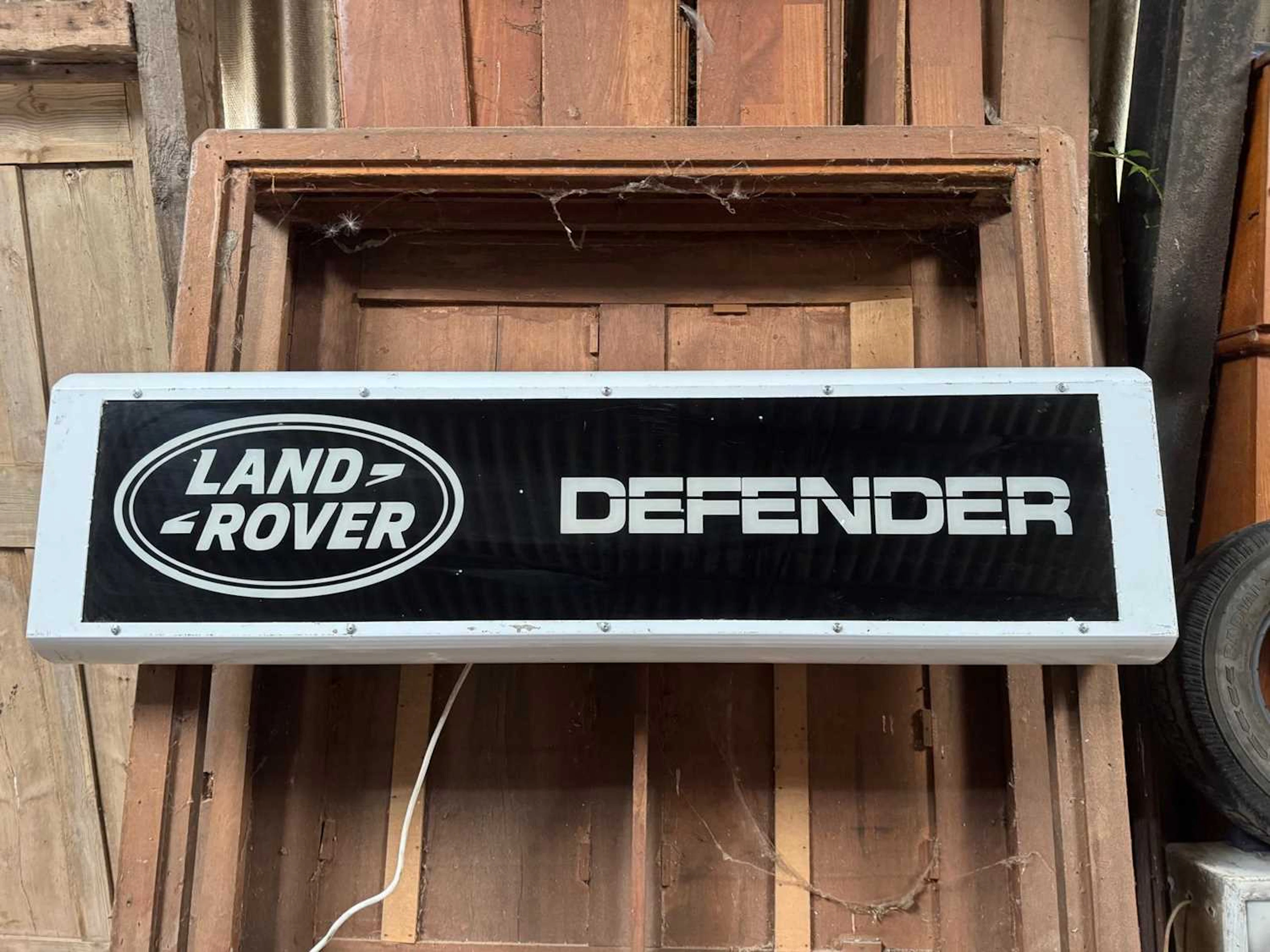 LAND ROVER DEFENDER LIGHT UP SIGN 49" X 14"