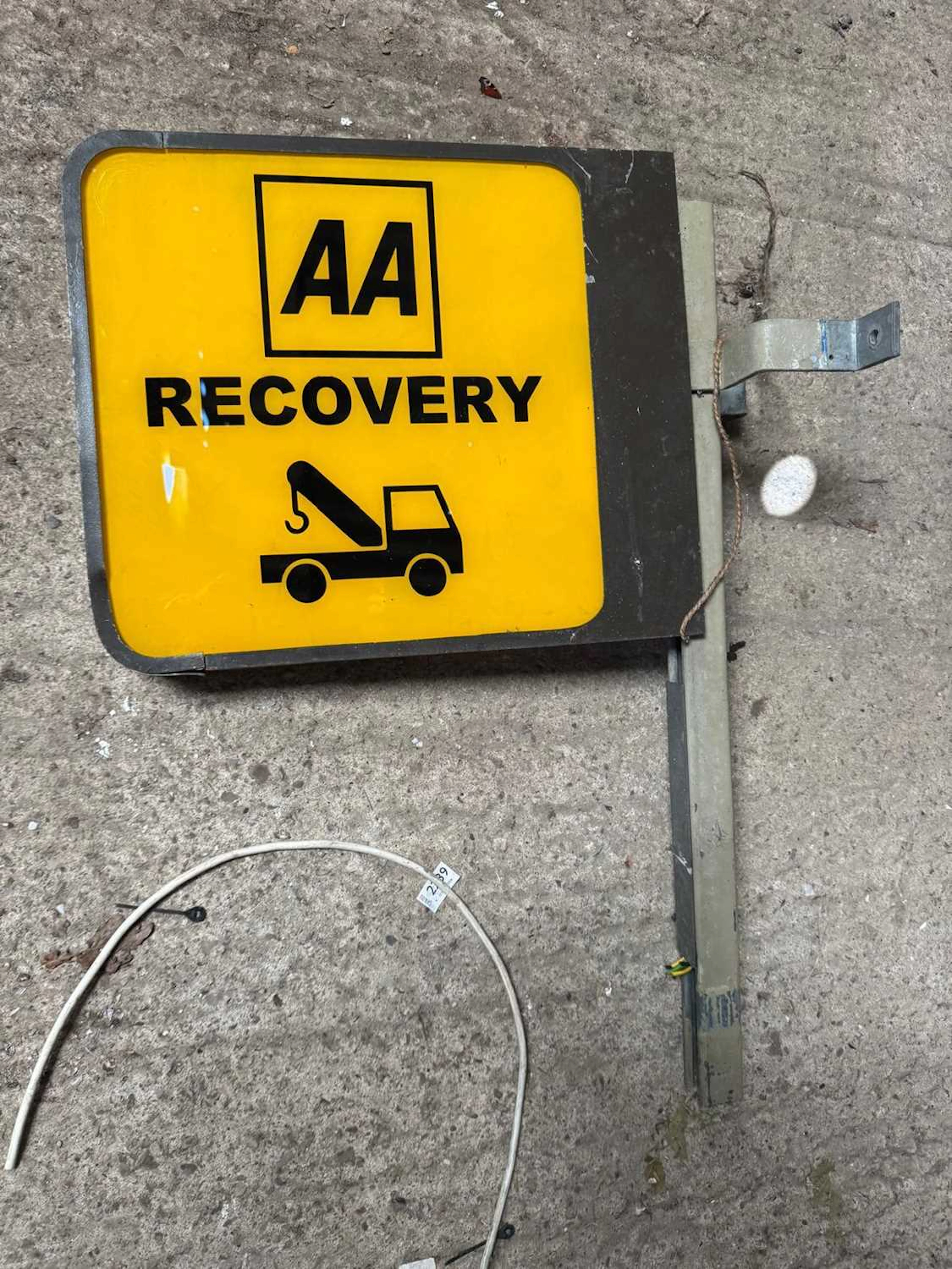 AA RECOVERY , HANGING DOUBLE SIDED SIGN 19" X 16"