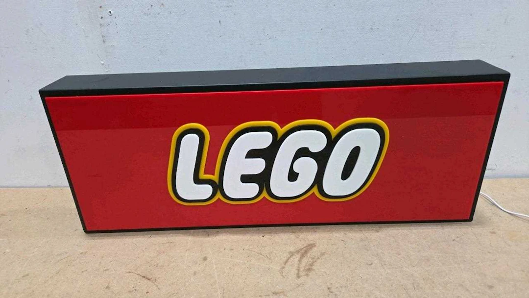 LEGO REPRO ILLUMINATED SIGN 25" X 10"