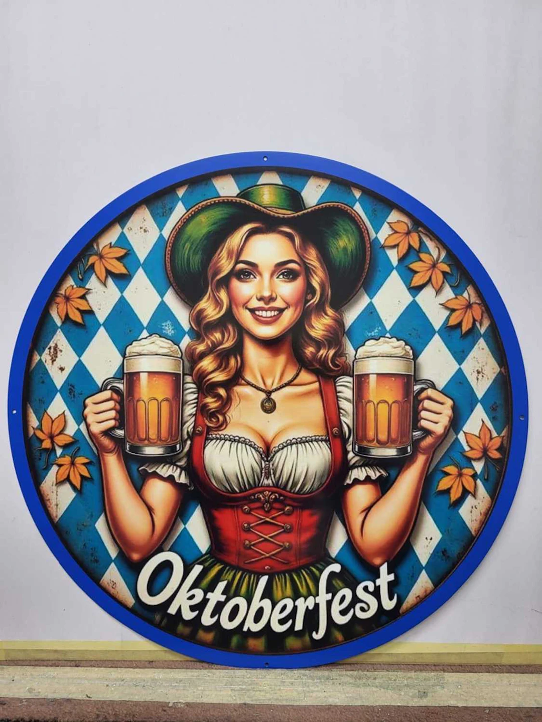 OCTOBERFEST METAL SIGN 24" DIA