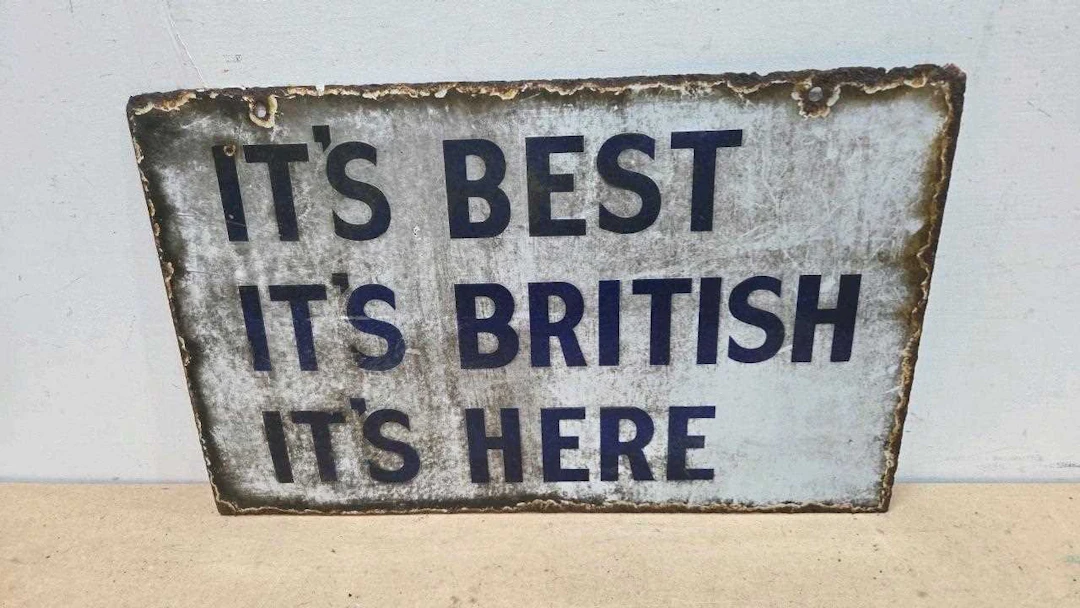 STOCKISTS FOR DISSOLVED ACETYLENE , DOUBLE SIDED ENAMEL SIGN 19" X 12"