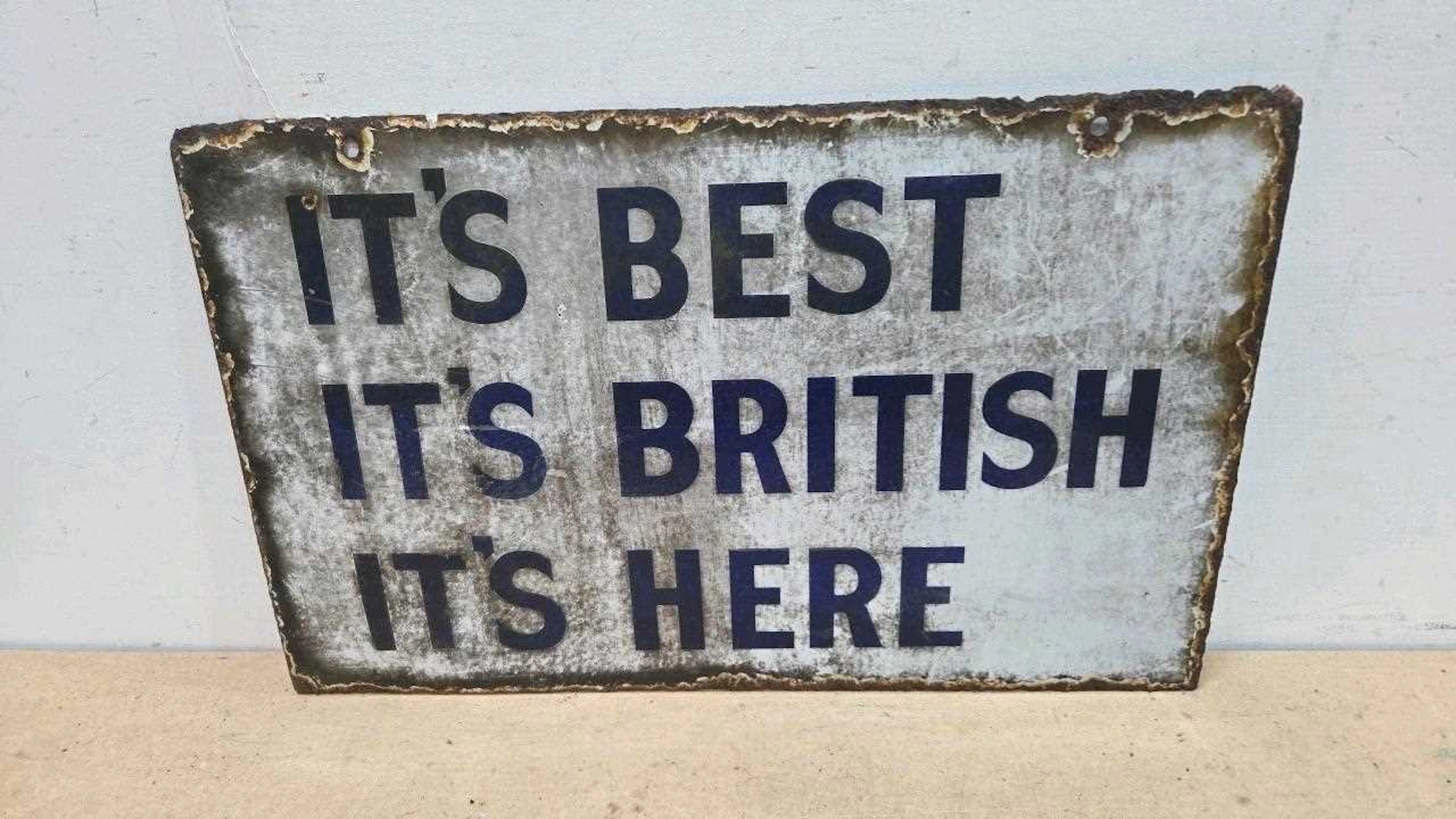 STOCKISTS FOR DISSOLVED ACETYLENE , DOUBLE SIDED ENAMEL SIGN 19" X 12"
