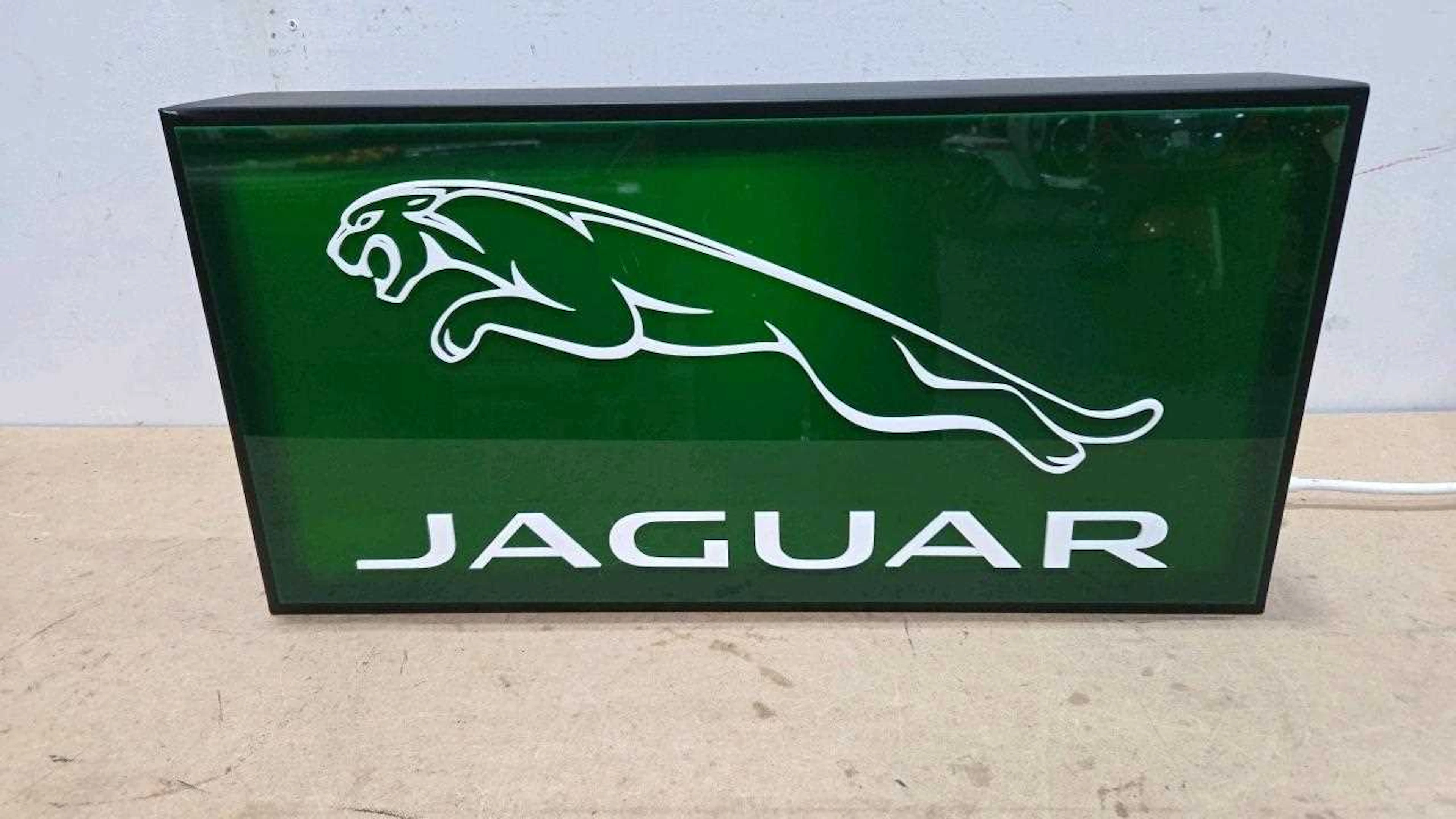 JAGUAR REPRO ILLUMINATED SIGN 24" X 12"