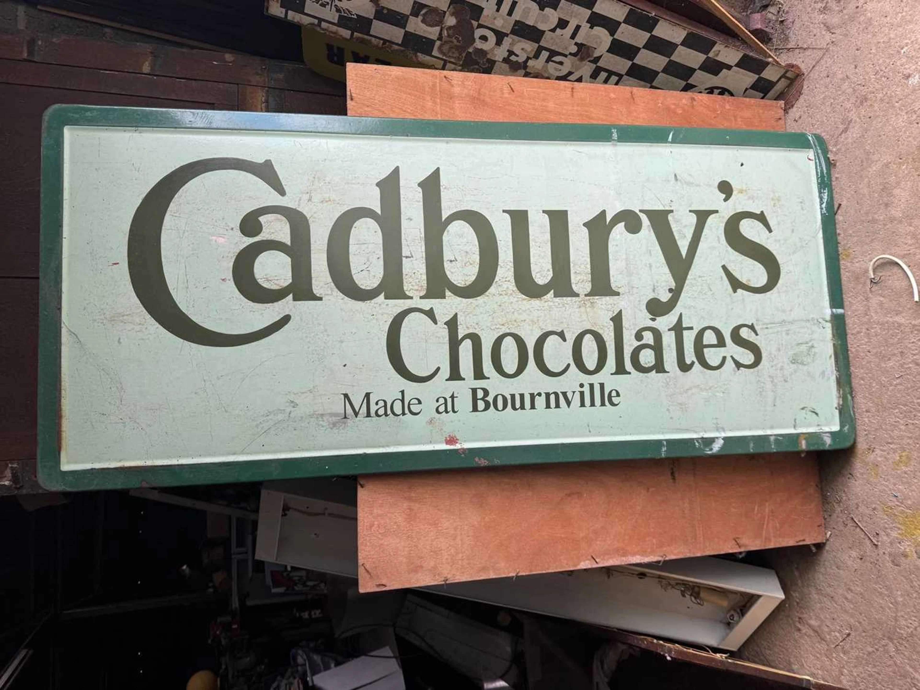 CADBURY'S CHOCOLATE PAINTED SIGN 64" X 28"