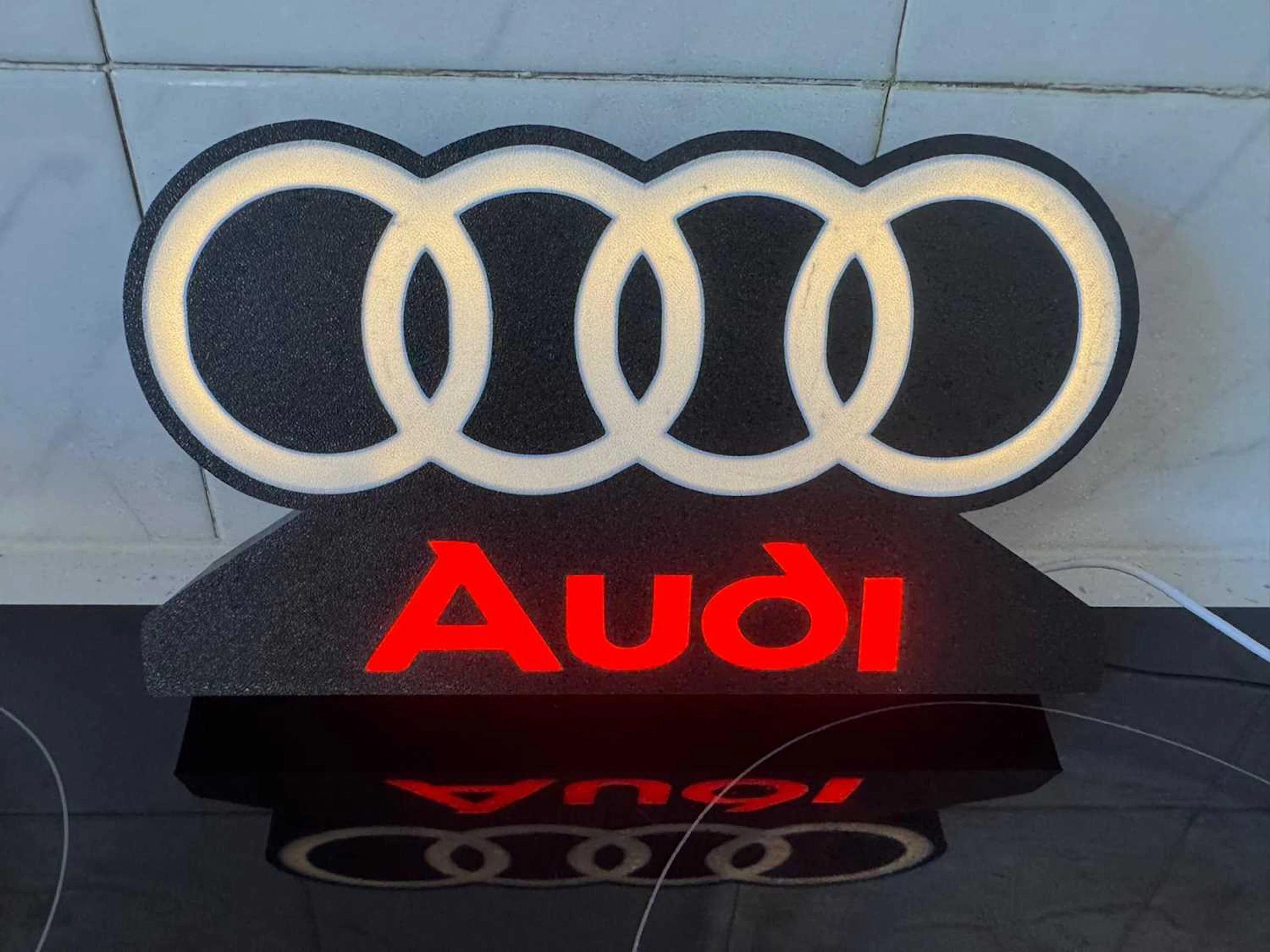 AUDI ILLUMINATED SIGN 9.5" X 5.5"