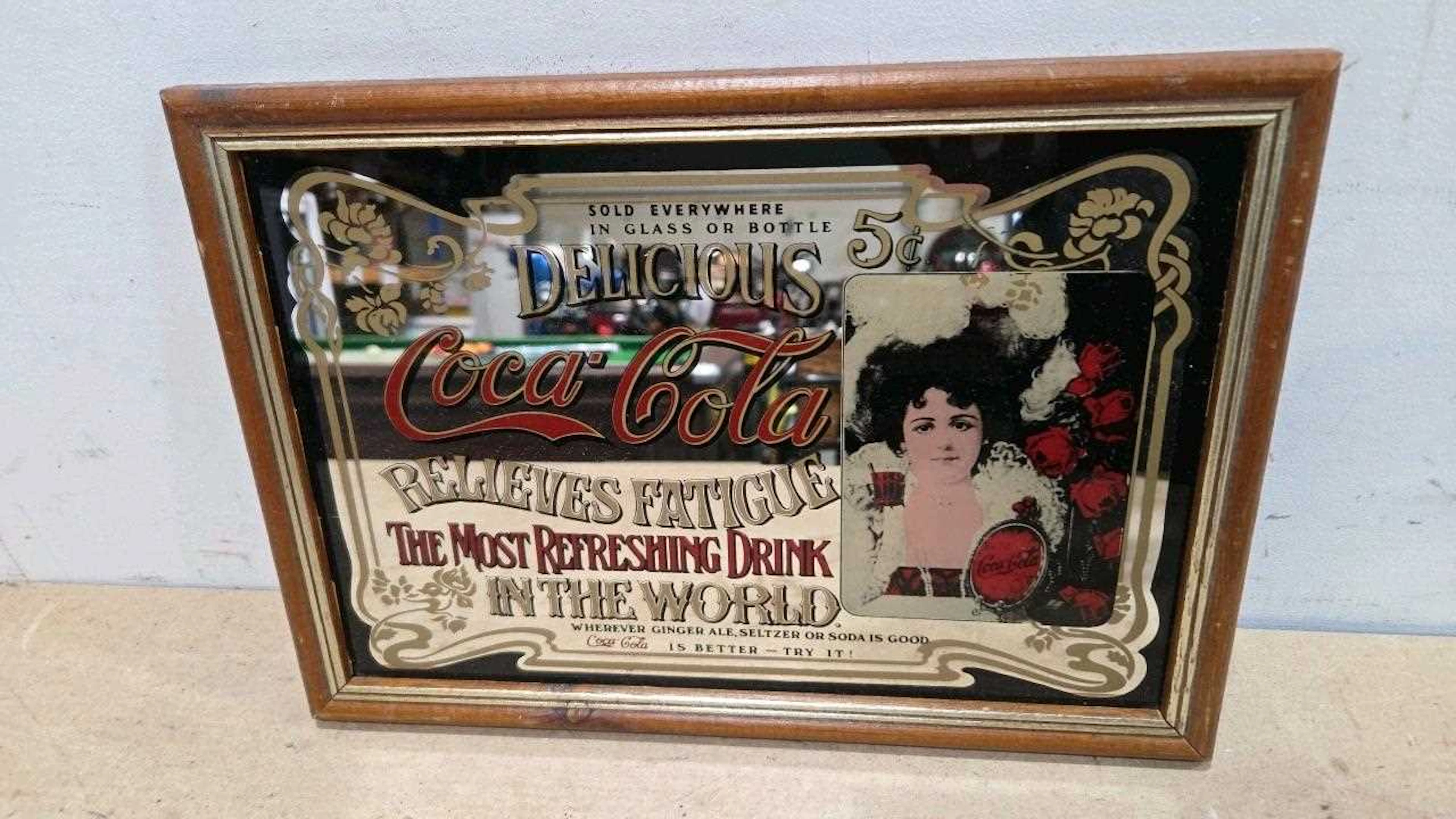 COCA COLA MIRROR 13" X 9"