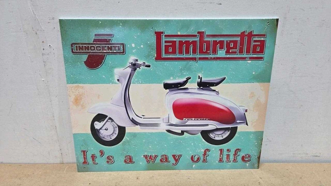 LAMBRETTA REPRO PERSPEX SIGN 20" X 16"