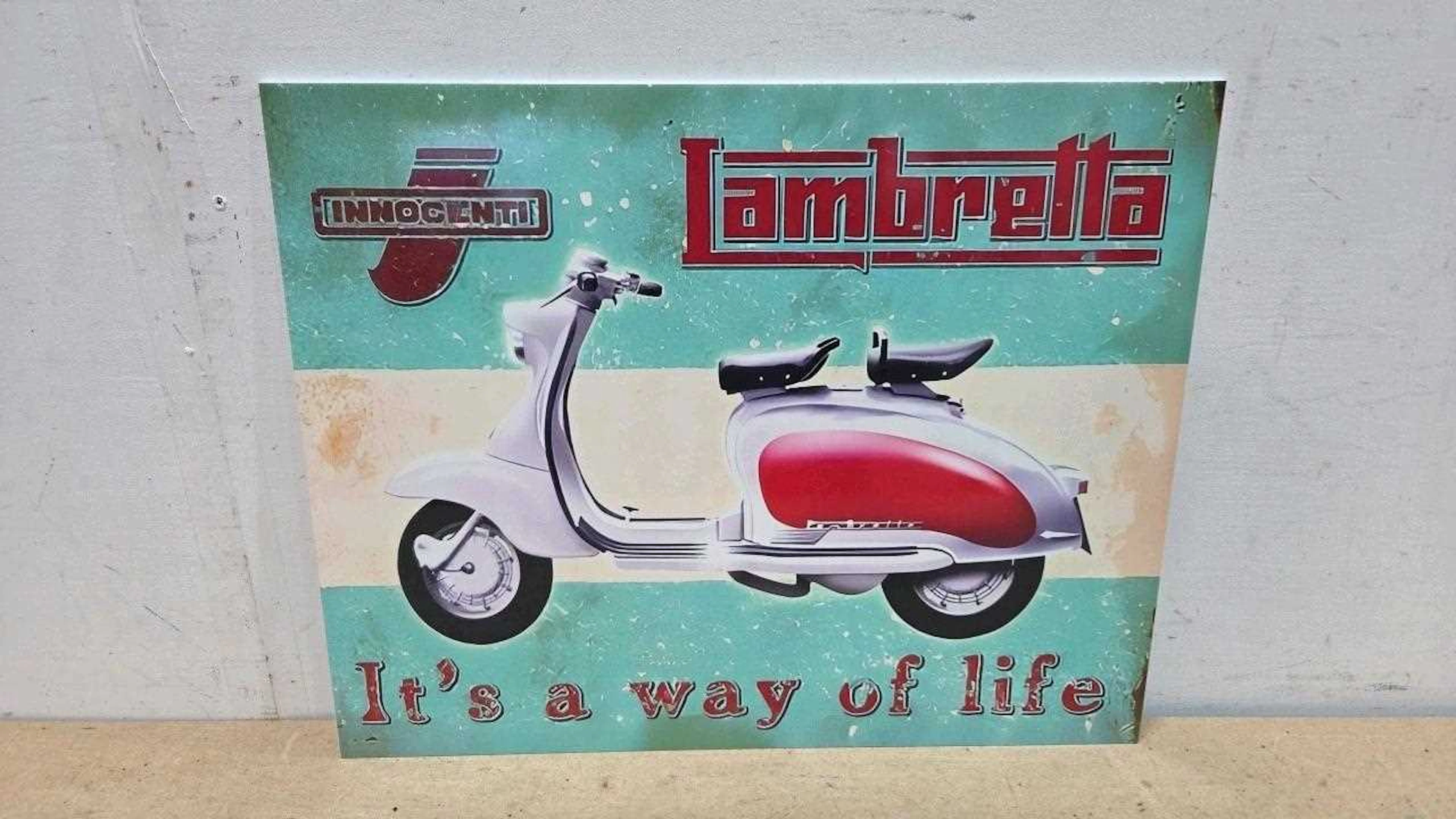 LAMBRETTA REPRO PERSPEX SIGN 20" X 16"