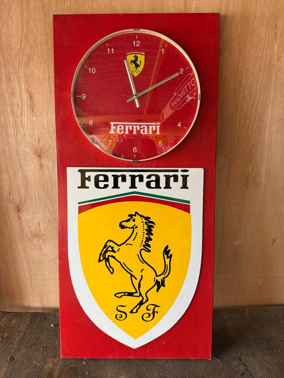 FERRARI STYLE WALL CLOCK 36" X 17"