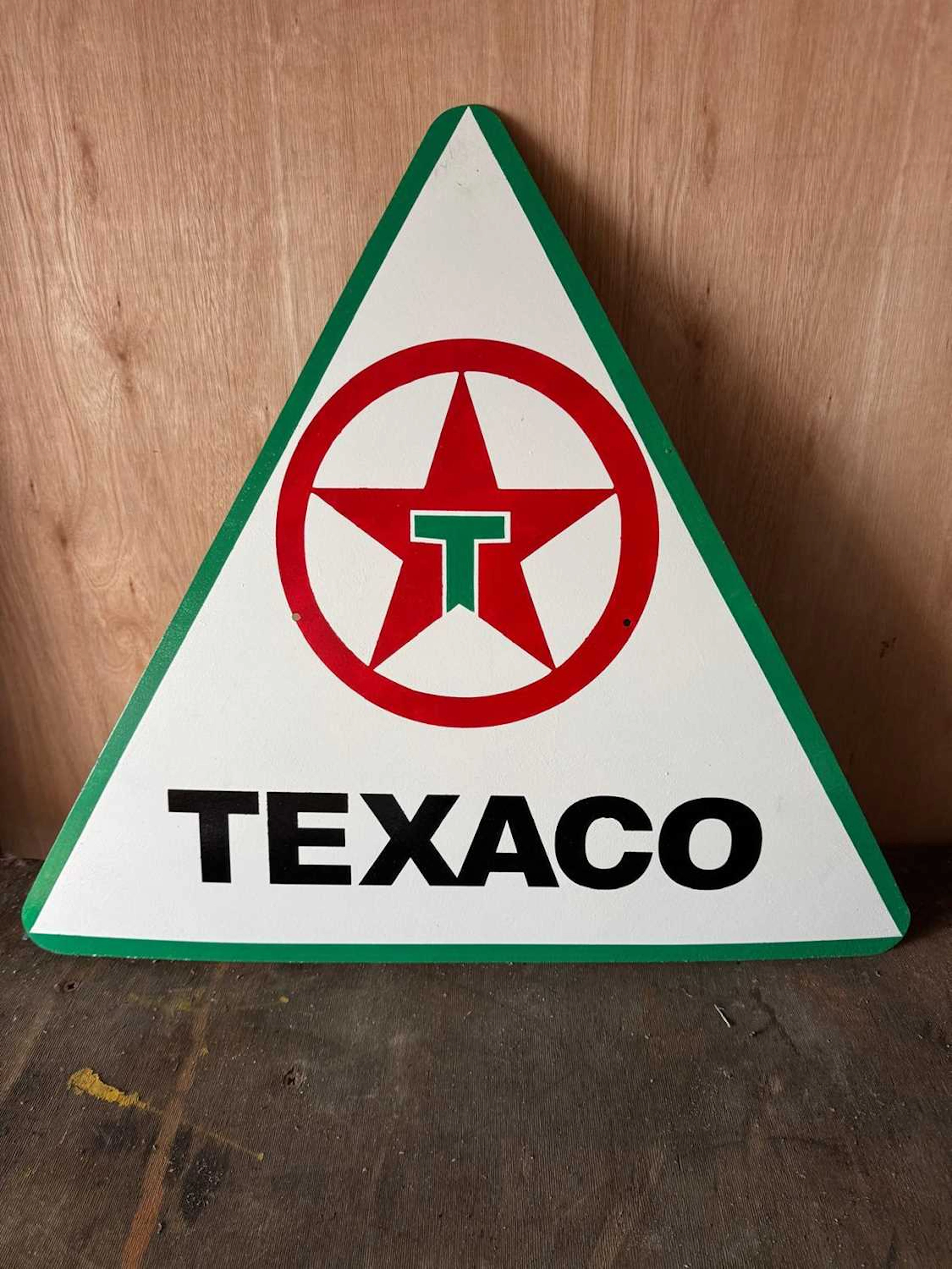 TEXACO PAINTED METAL REPRO SIGN 33" X 30"