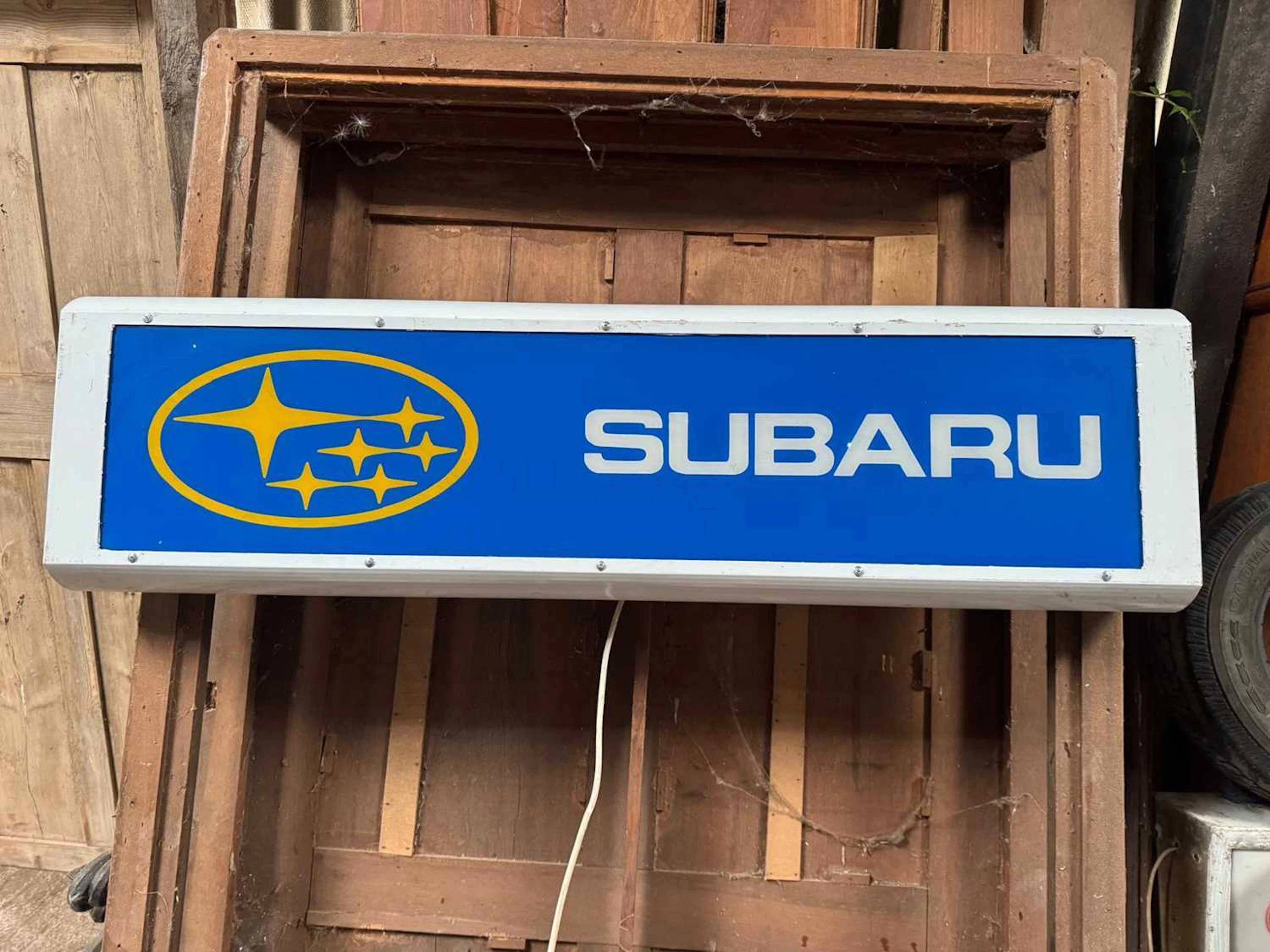 SUBARU LIGHT UP SIGN 49" X 14"