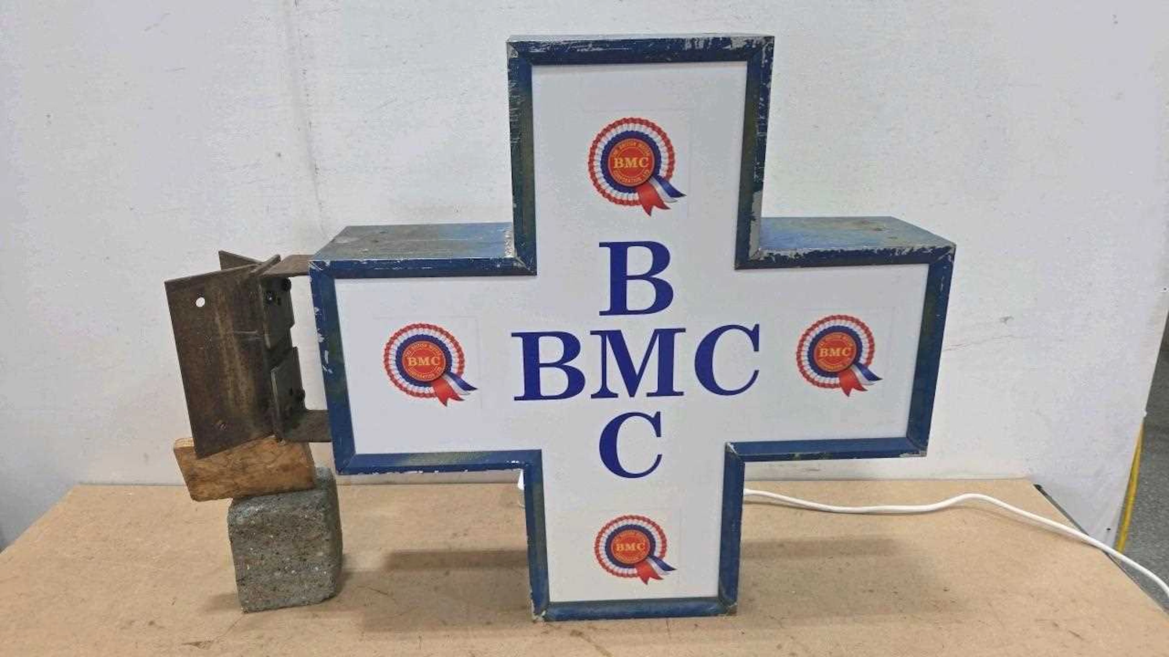 BMC , DOUBLE SIDE SIGN 26" X 26"