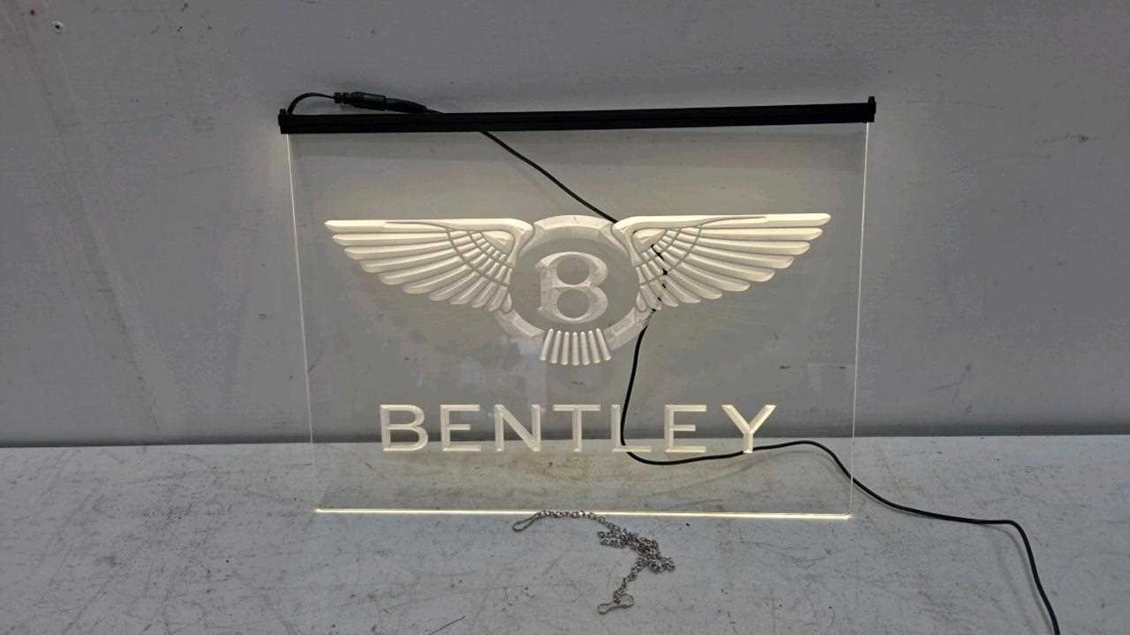 BENTLEY LED LIGHT UP SIGN 16" X 12"
