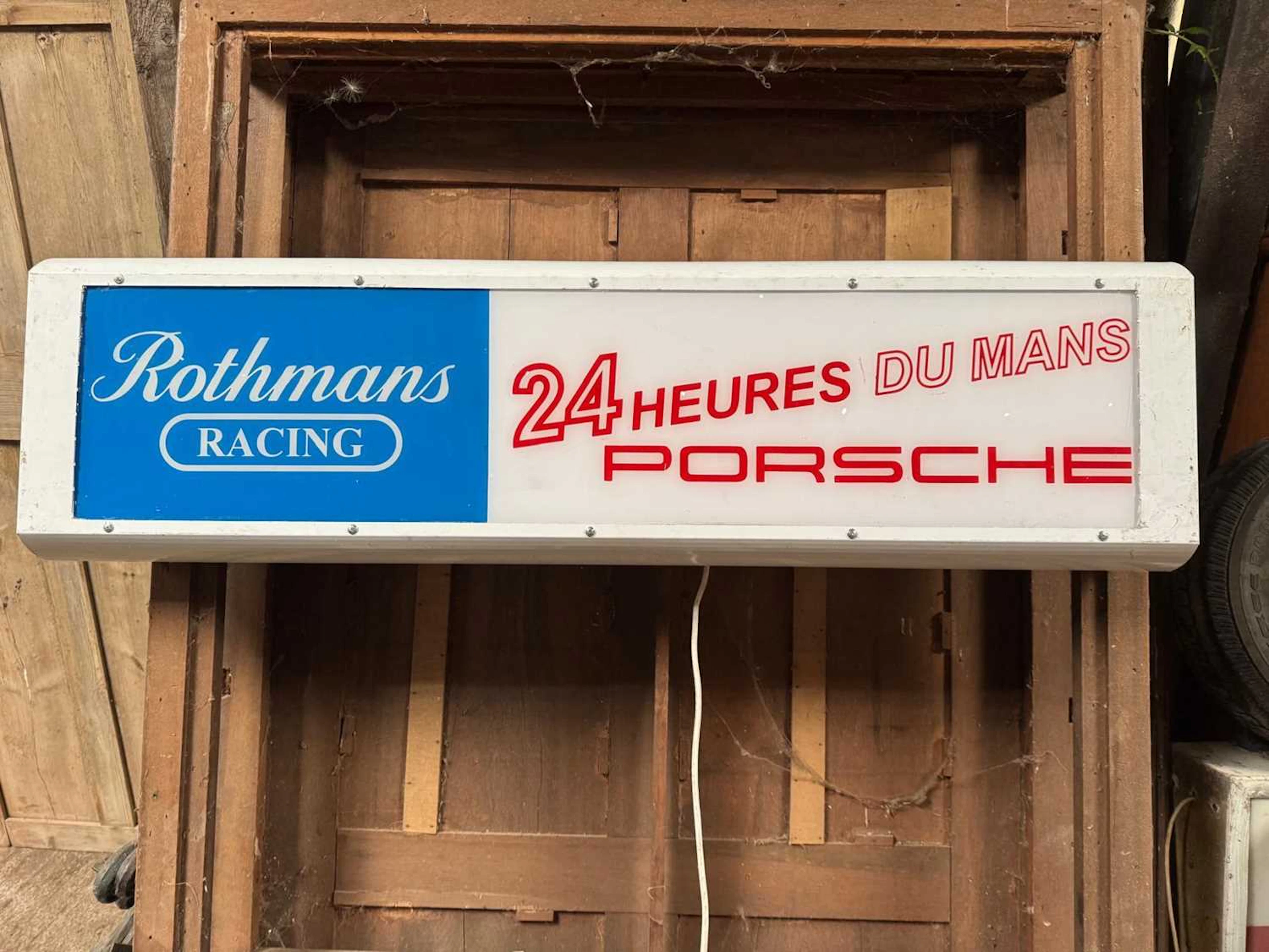 PORSCHE RACING LIGHT UP SIGN 49" X 14"