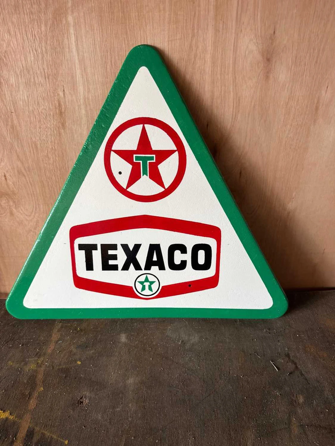 TEXACO PAINTED REPRO SIGN 26" X 23"