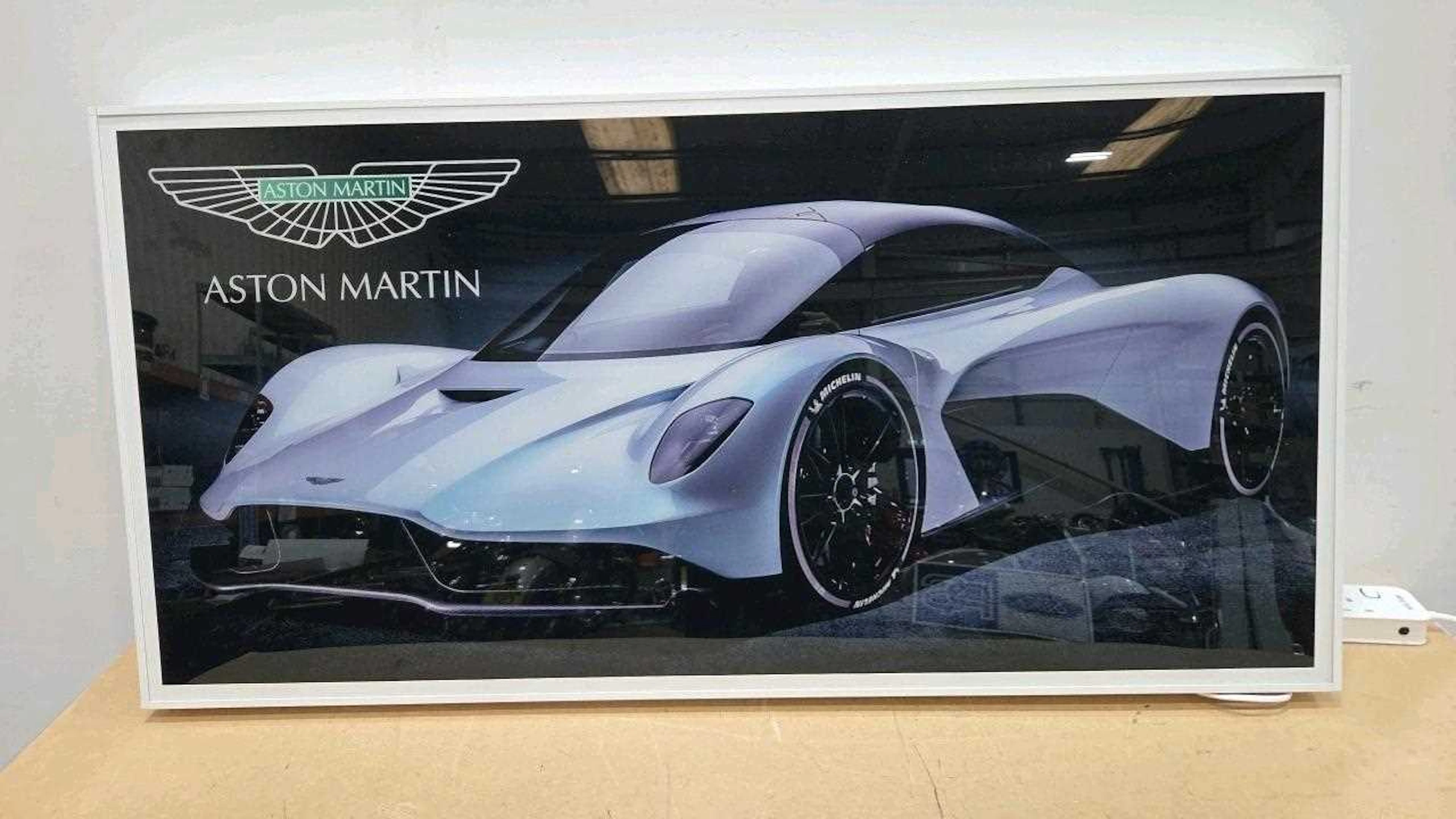 ASTON MARTIN ILLUMINATED SIGN 48" X 24"