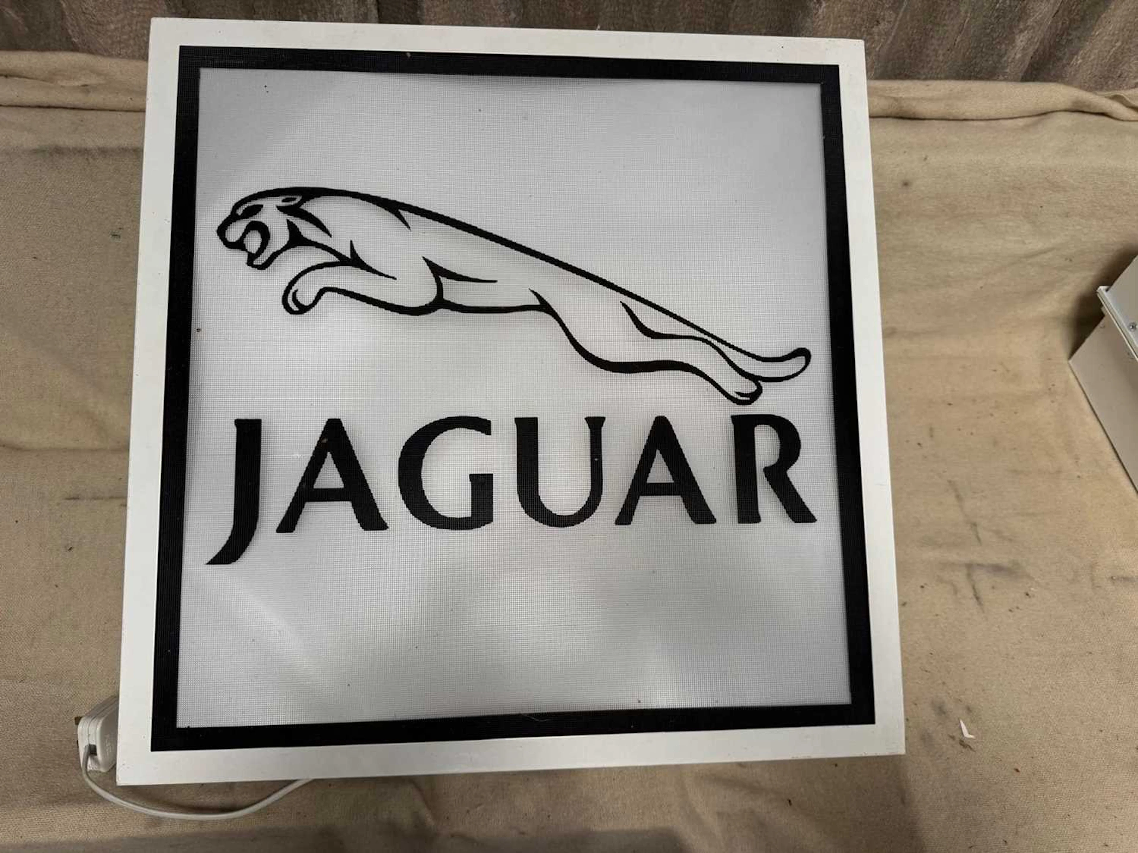 JAGUAR LIGHT UP SIGN 23" X 23"