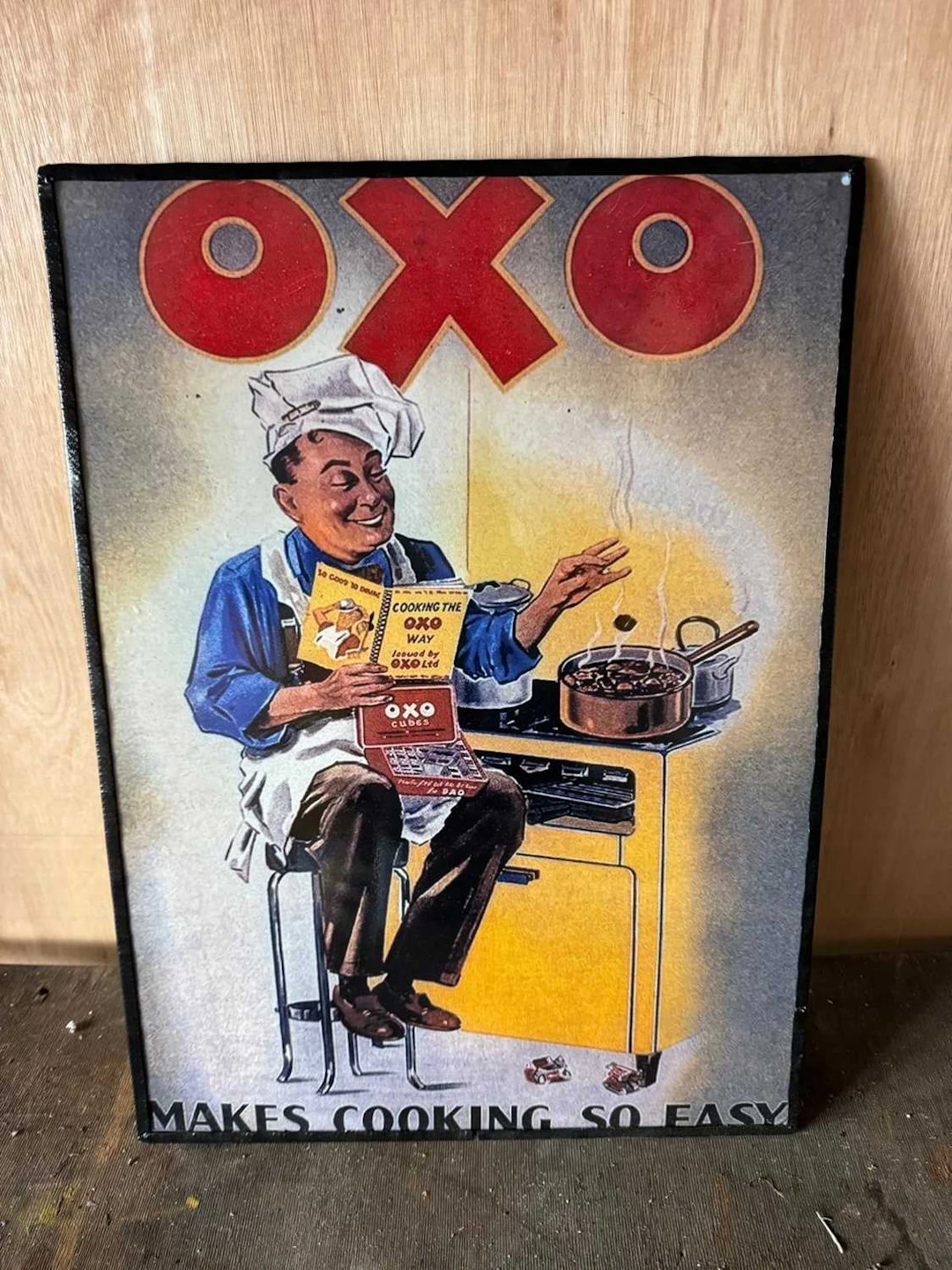 OXO REPRO PLASTIC SIGN 24" X 17"