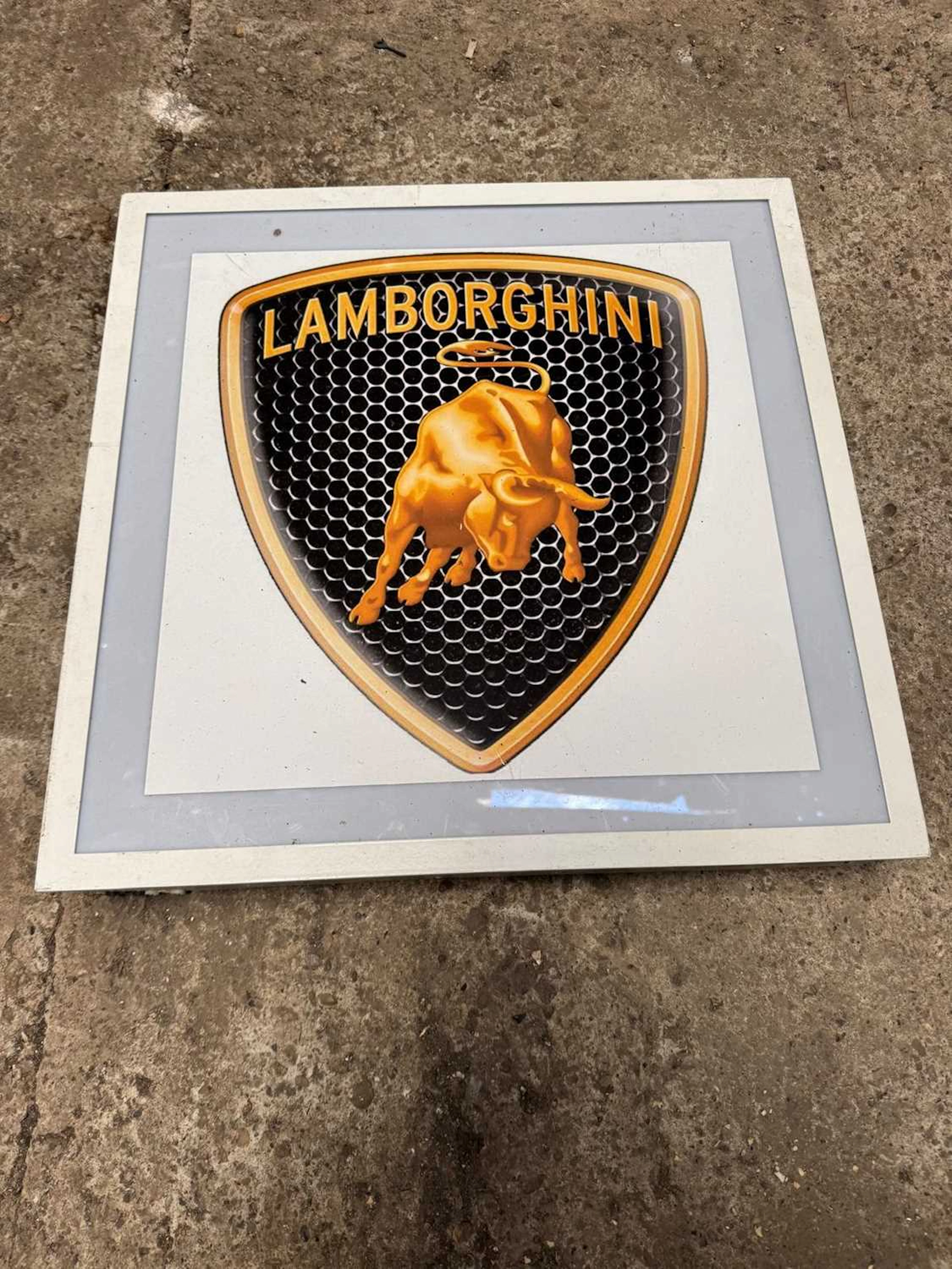 LAMBORGHINI LIGHT UP SIGN 24" X 24"