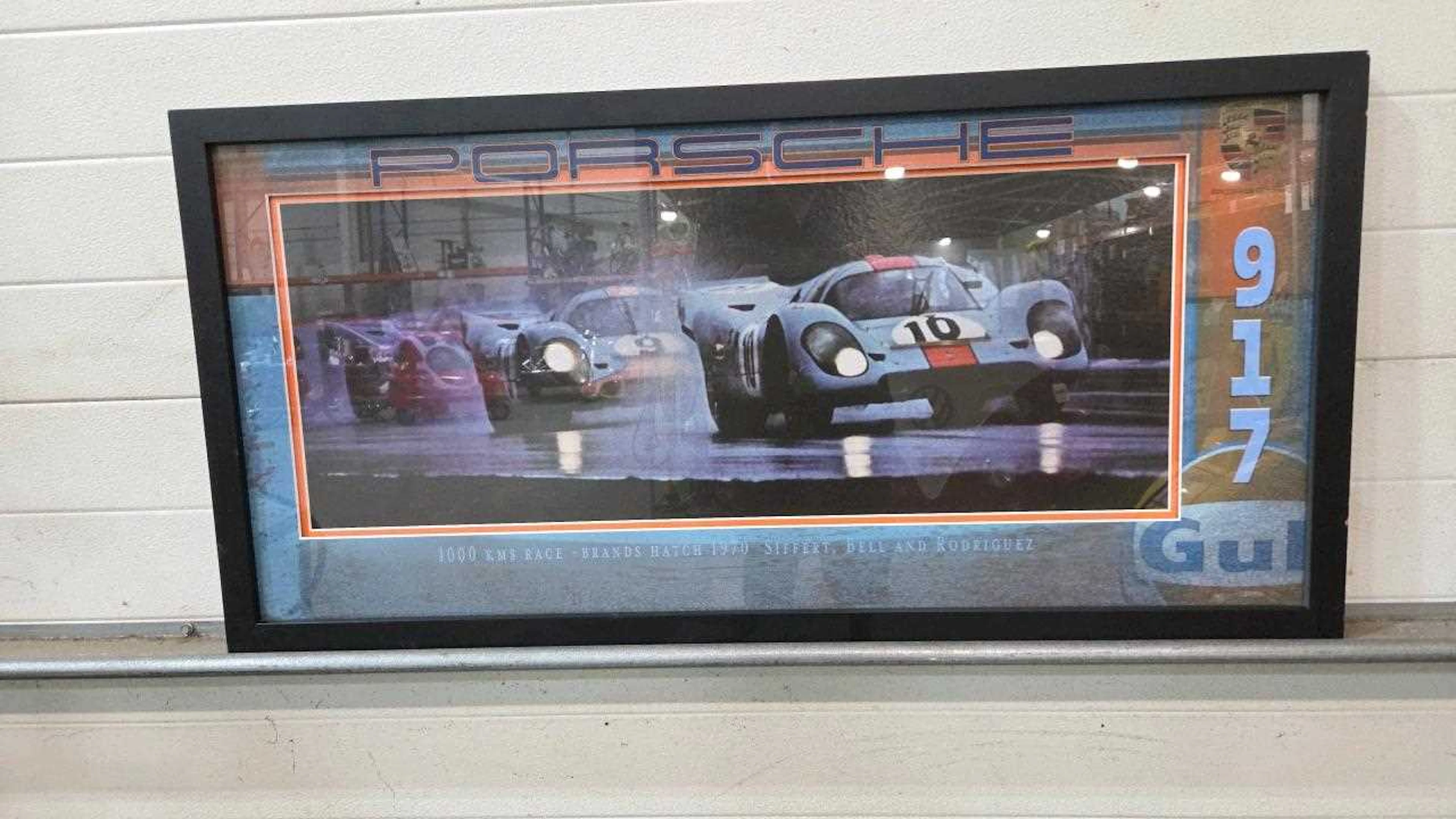 PORSCHE 917 FRAMED PICTURE 43" X 22"