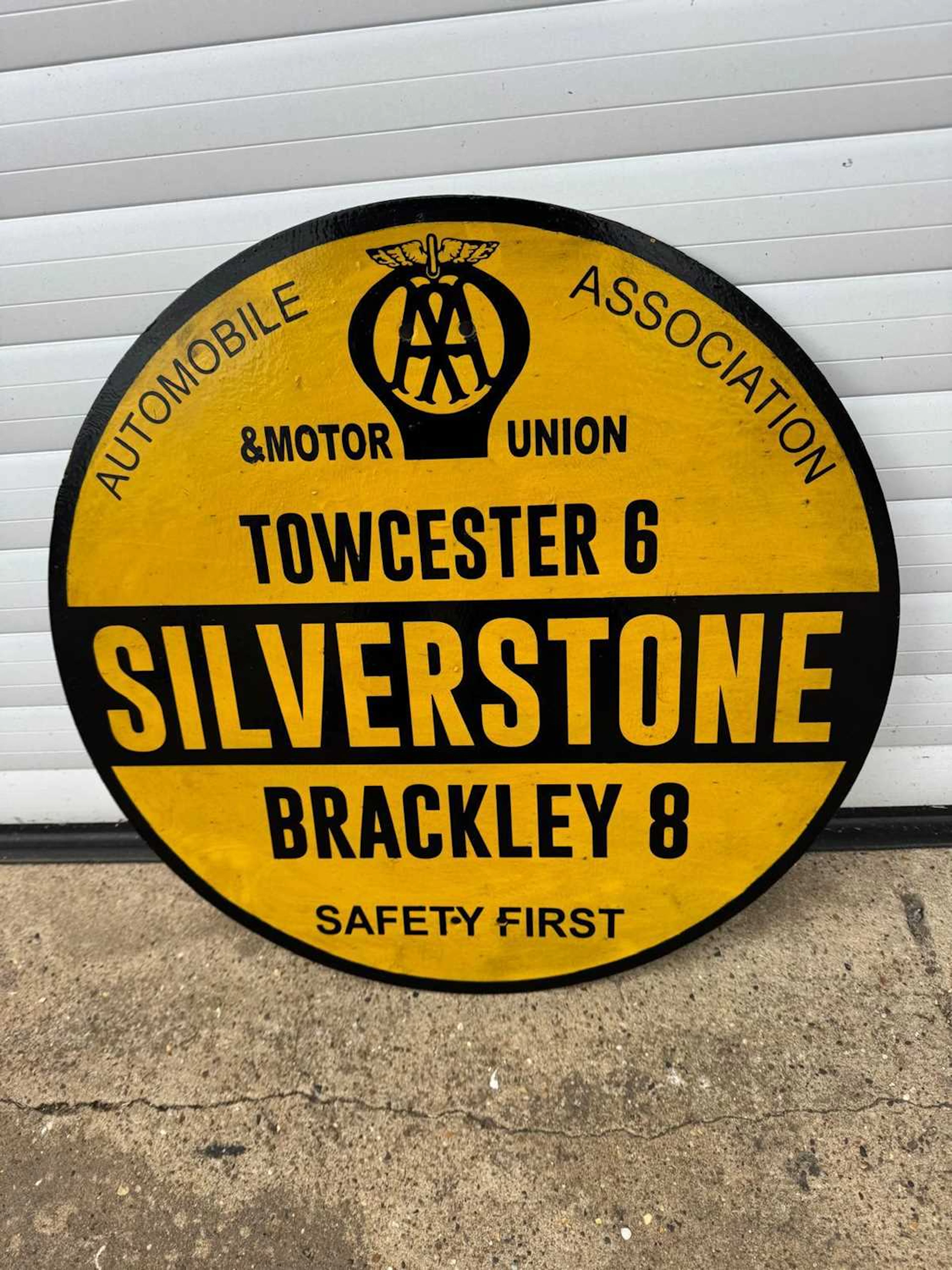 AA SILVERSTONE REPRO PAINTED SIGN 24" DIA