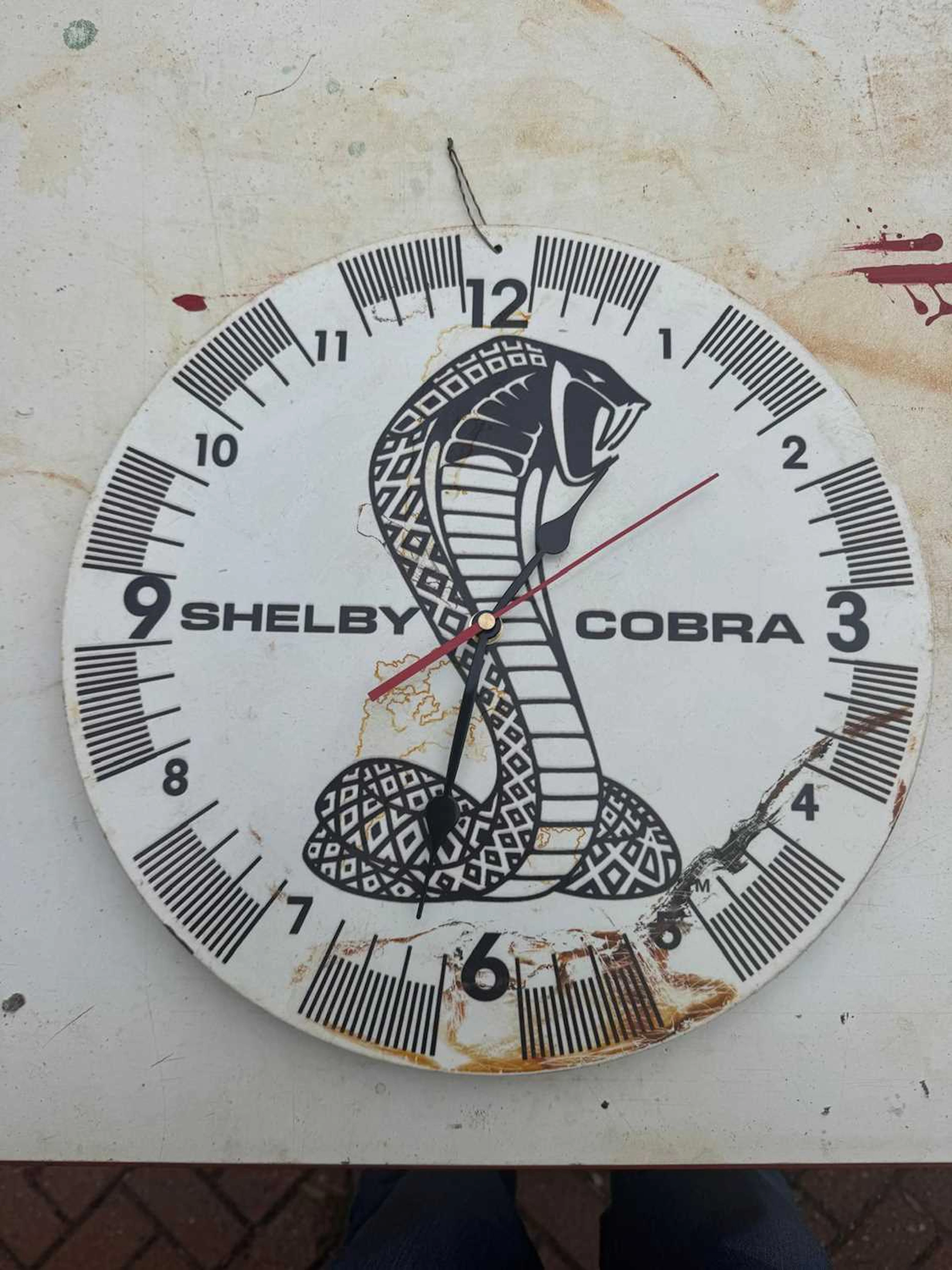 SHELBY COBRA CLOCK 14" DIA