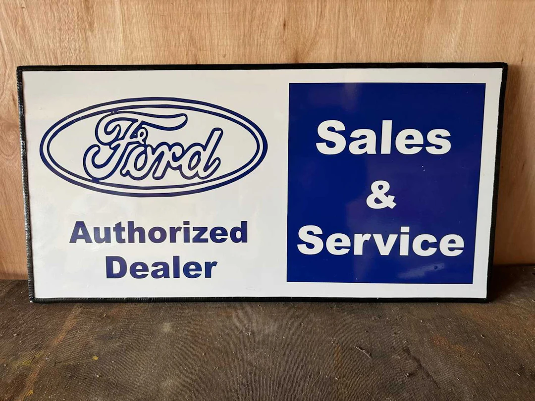 FORD DEALER PLASTIC REPRO SIGN 30" X 15"