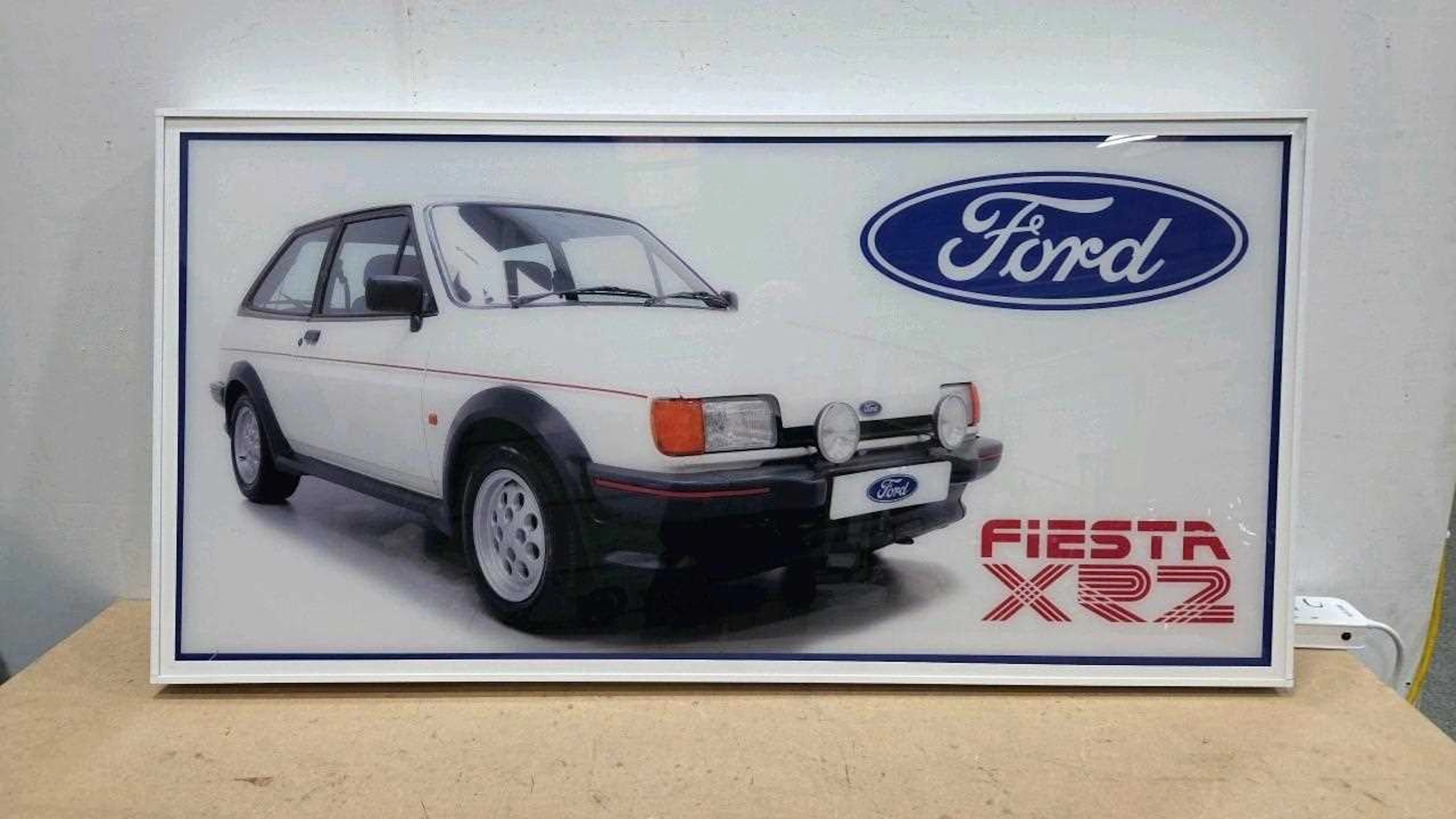 FORD FIESTA XR2 ILLUMINATED SIGN 47" X 24"