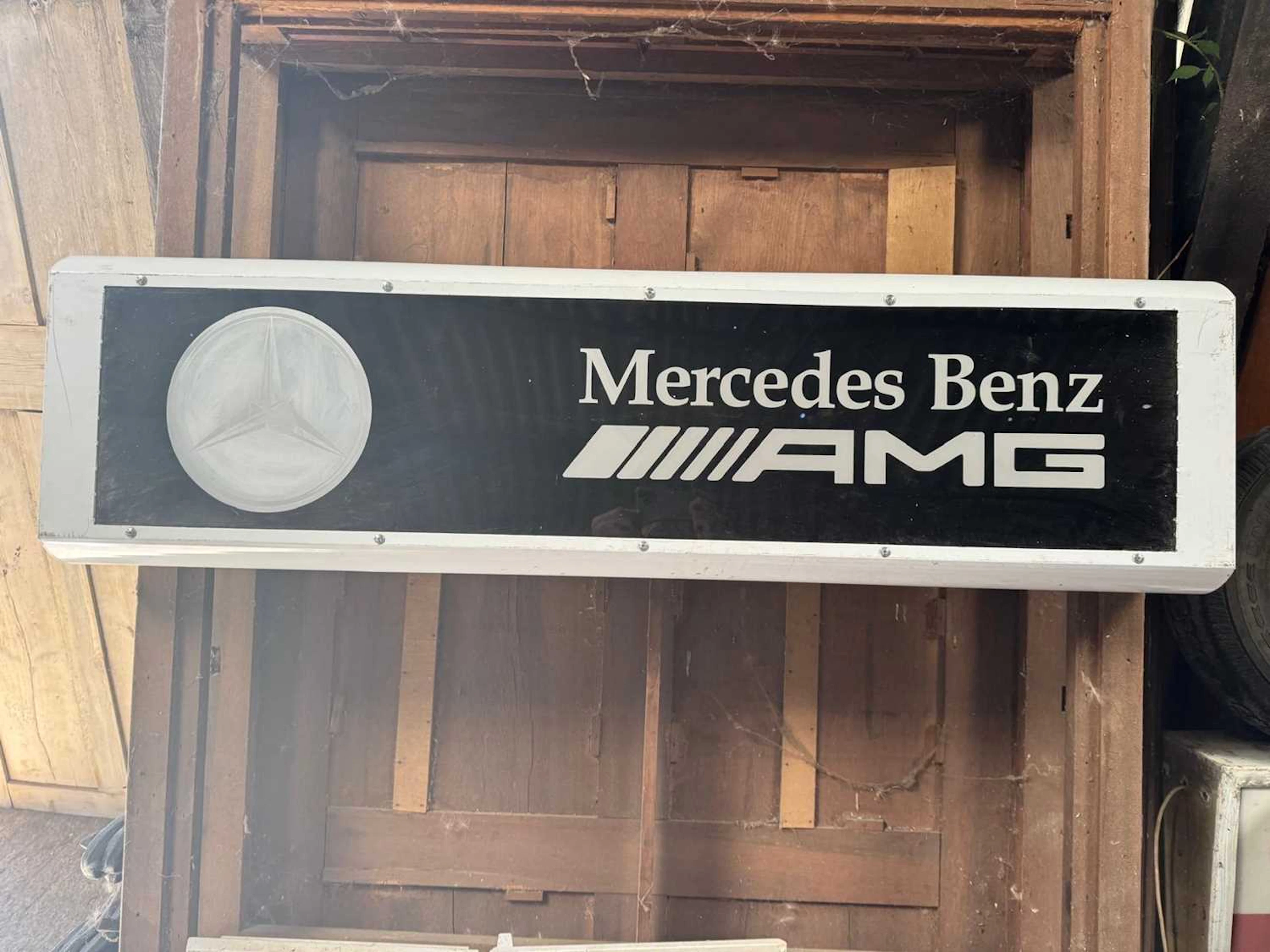 MERCEDES BENZ AMG LIGHT UP SIGN 49" X 14"