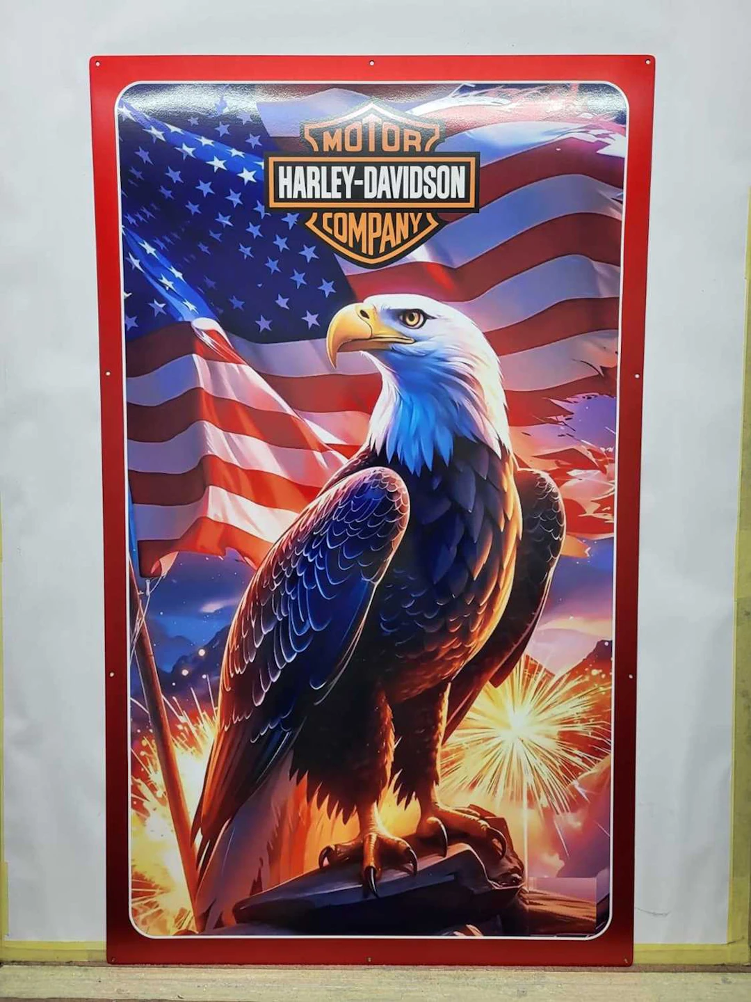 HARLEY DAVIDSON METAL SIGN 24" X 40"