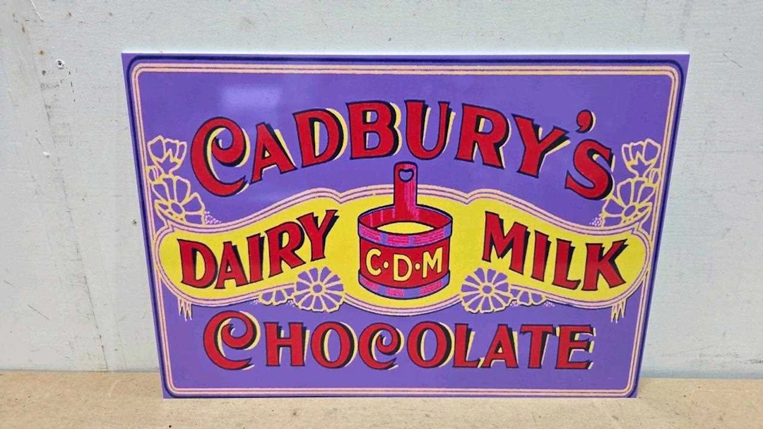 CADBURY'S CHOCOLATE REPRO PERSPEX SIGN 20" X 14"