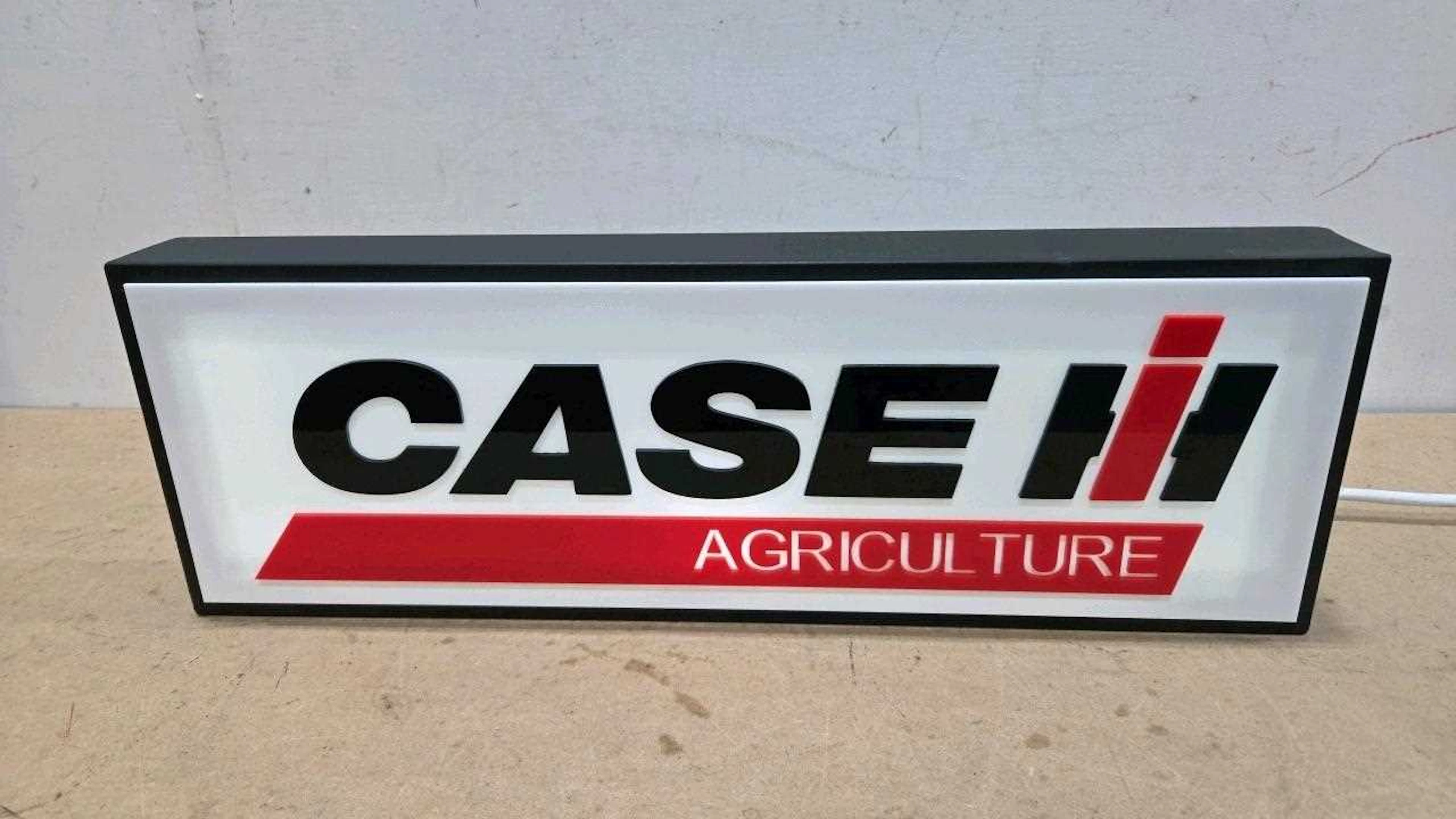 CASE TRACTORS REPRO ILLUMINATED SIGN 24" X 8"