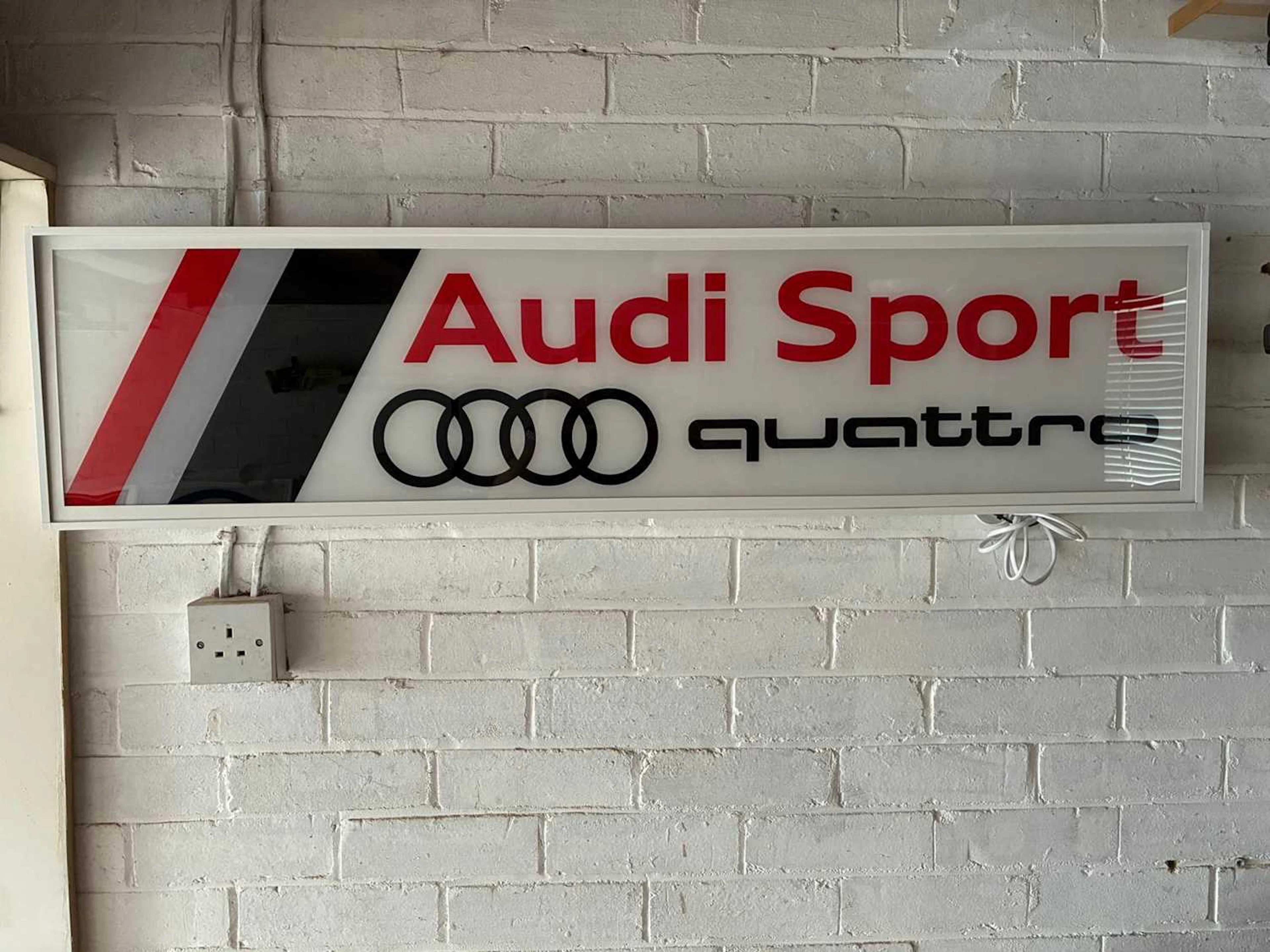 AUDI SPORT REPRO DEALER ILLUMINATED SIGN 48" X 12"