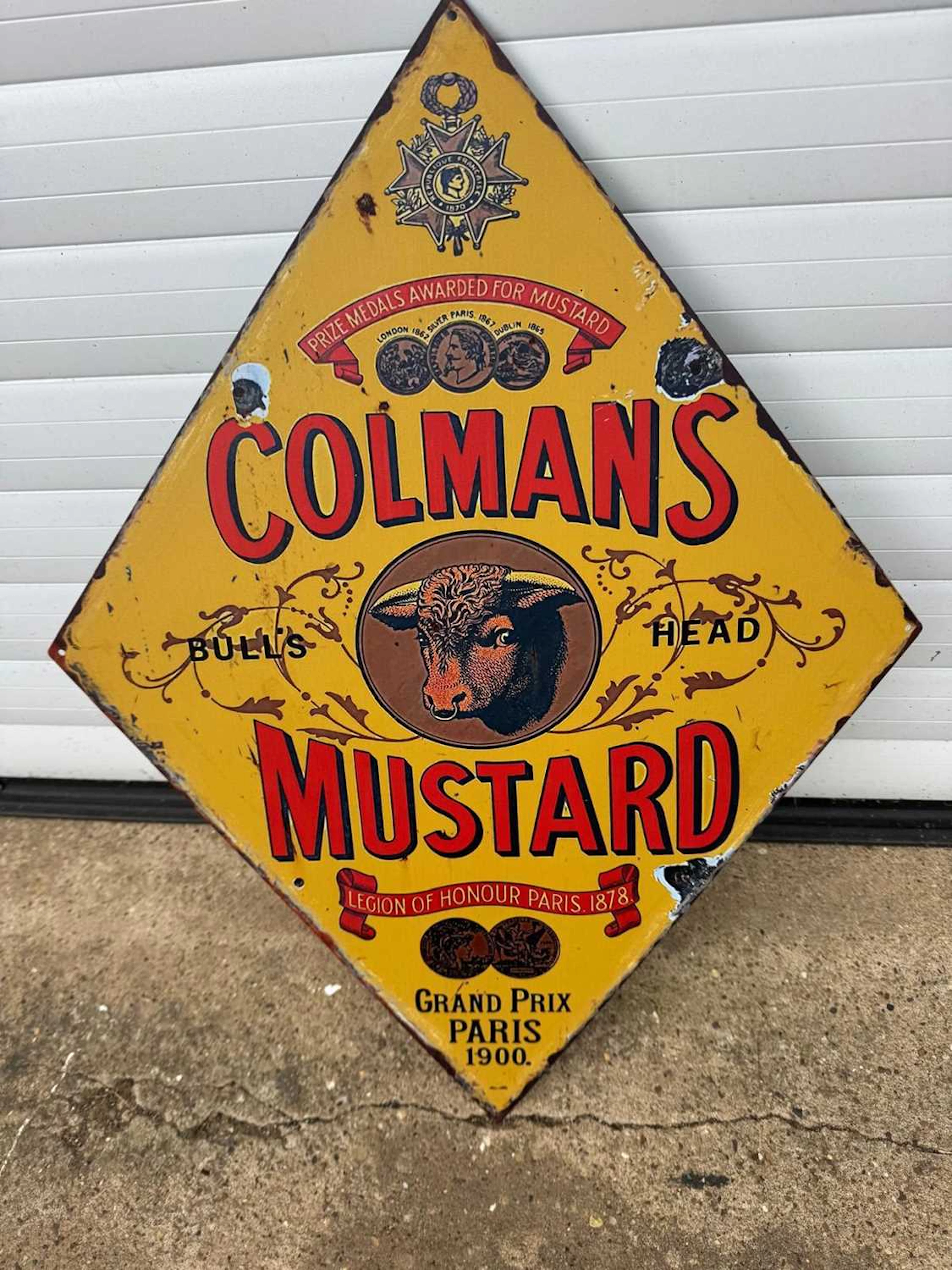 COLMAN'S MUSTARD PRINTED, REPRO METAL SIGN 27" X 20"